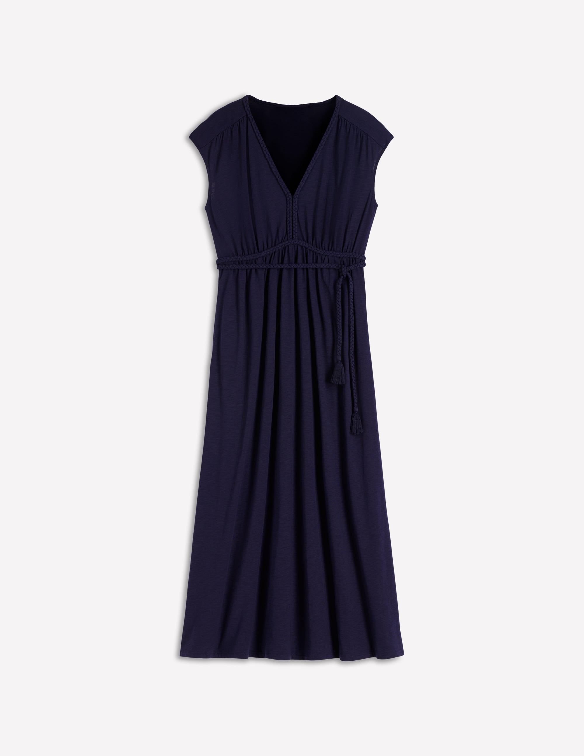 Heidi Ruched Rope Jersey Dress-Navy - Image 6