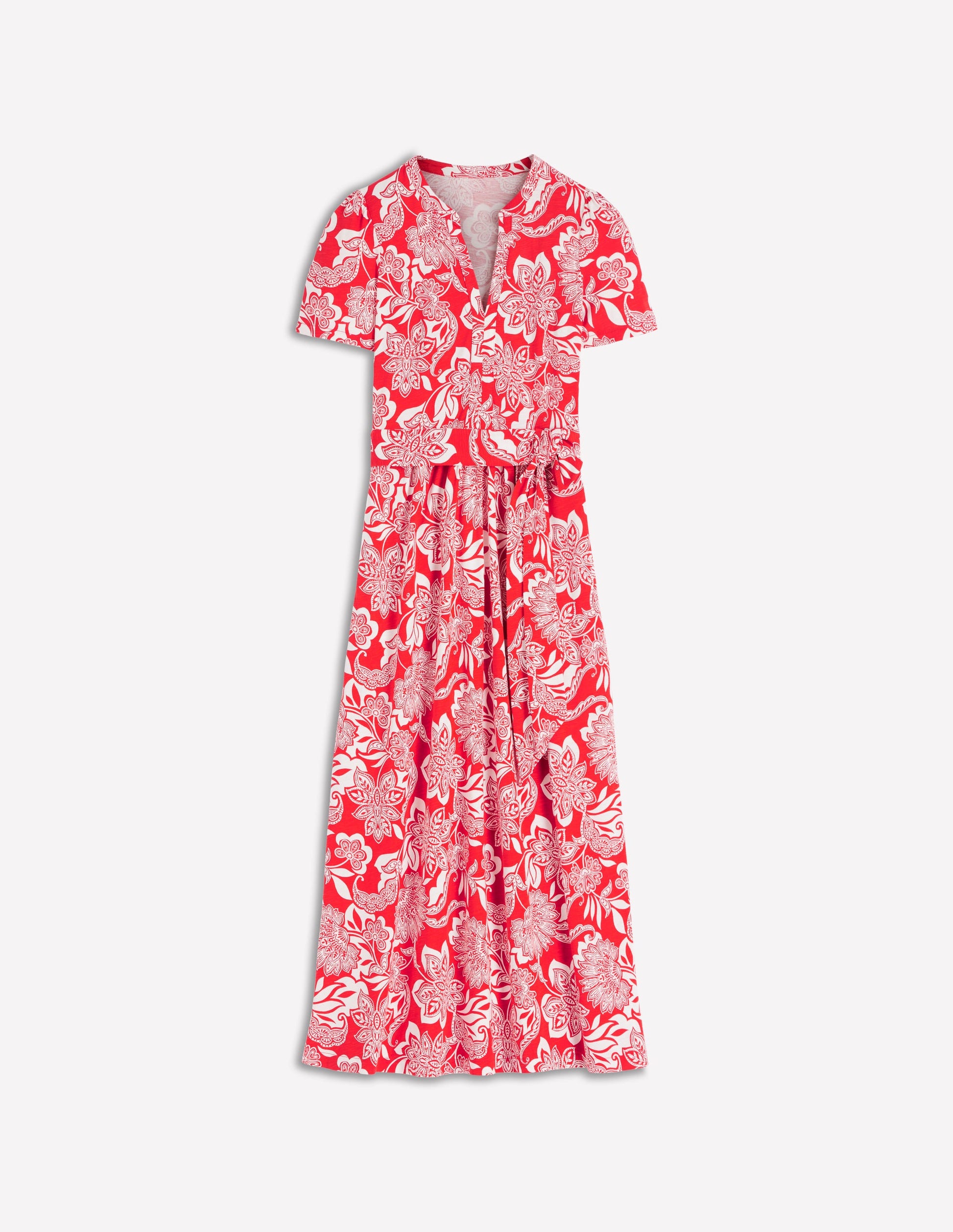 Boden Women's Naomi Jersey Midi Dress in Red | Size 6 Boden Women's Naomi Jersey Midi Dress in Red | Size 6