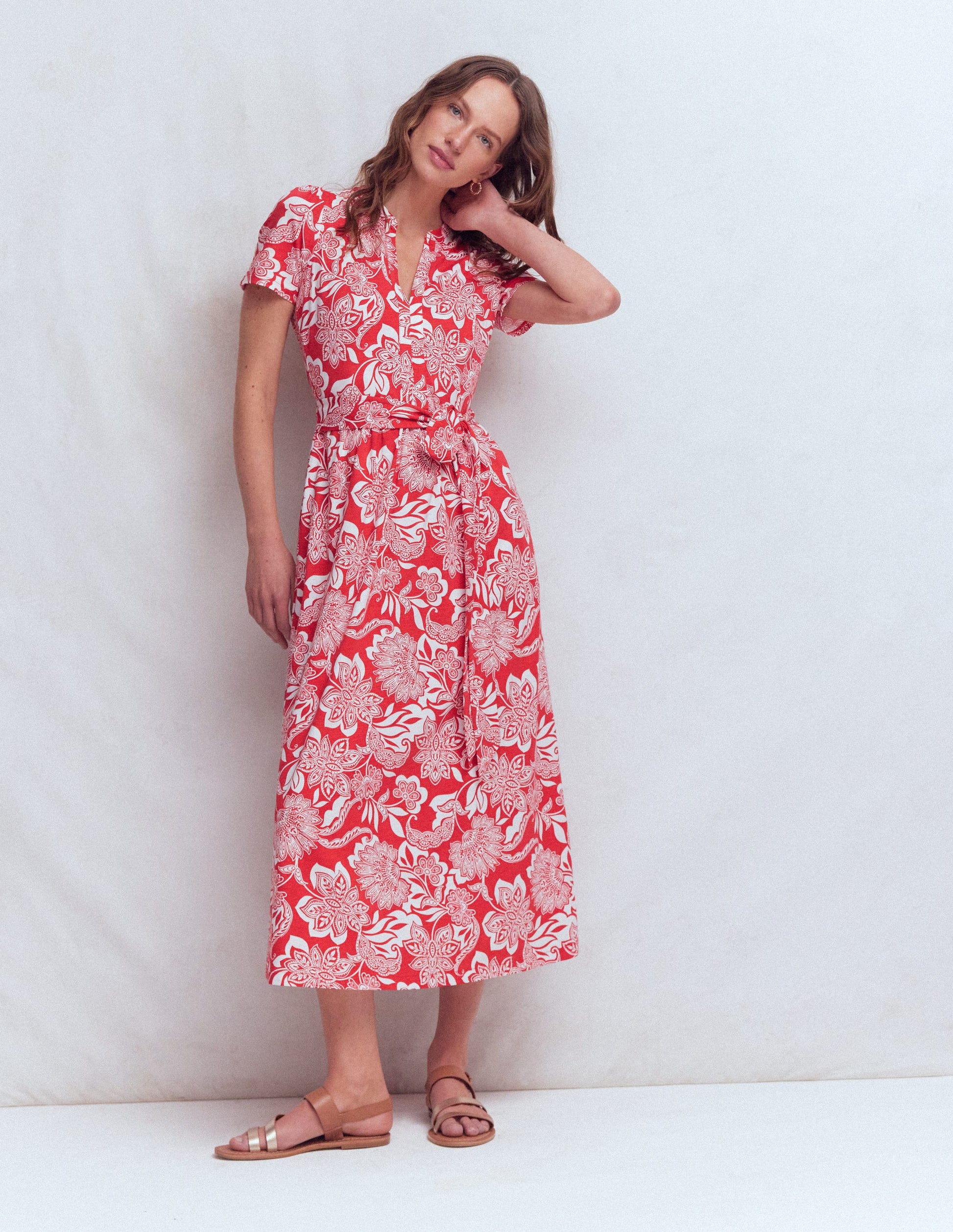 2000 jersey dresses 2000s Floral Jersey Halter Dress – Calico main image 0