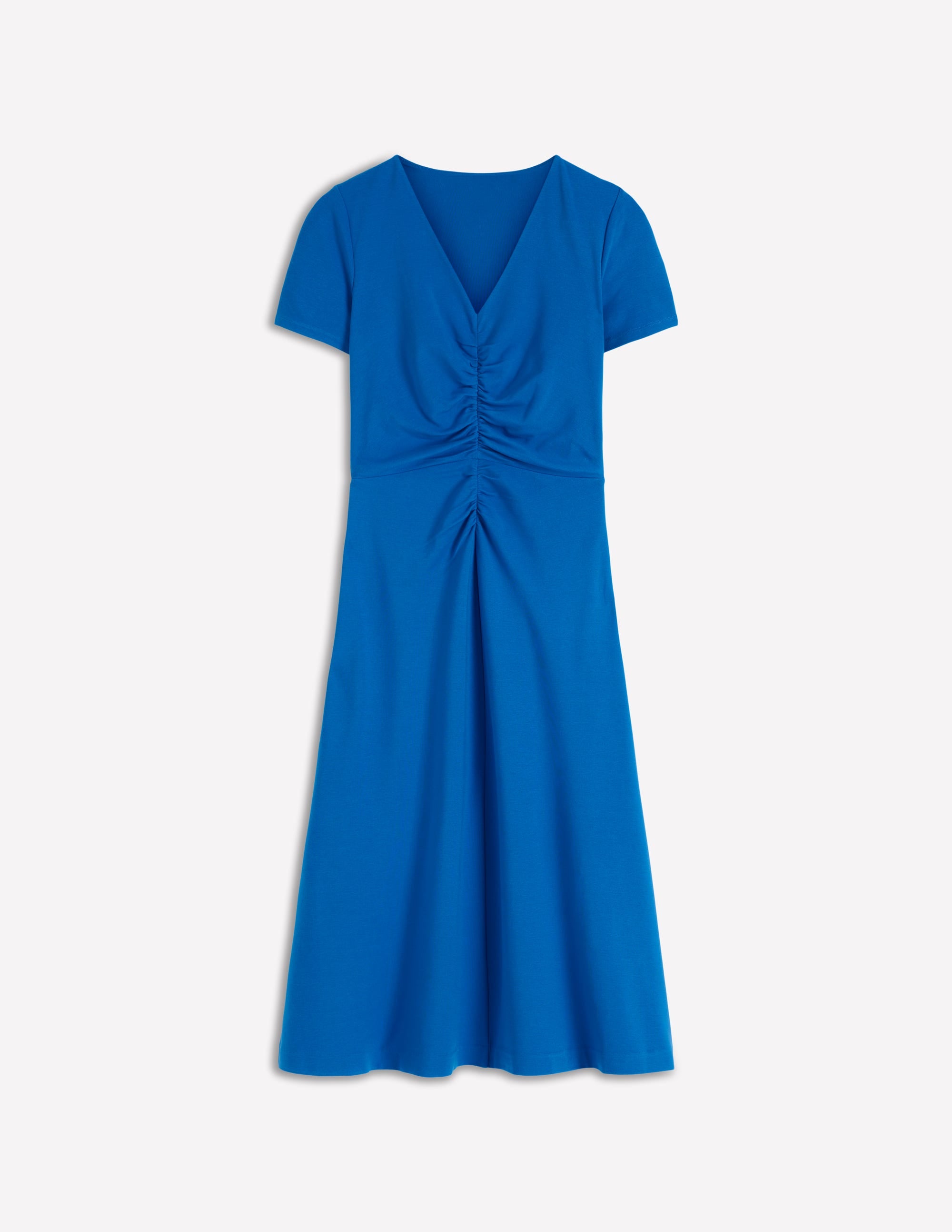 Una Ruched Front Ponte Dress-Kingfisher Blue - Image 12