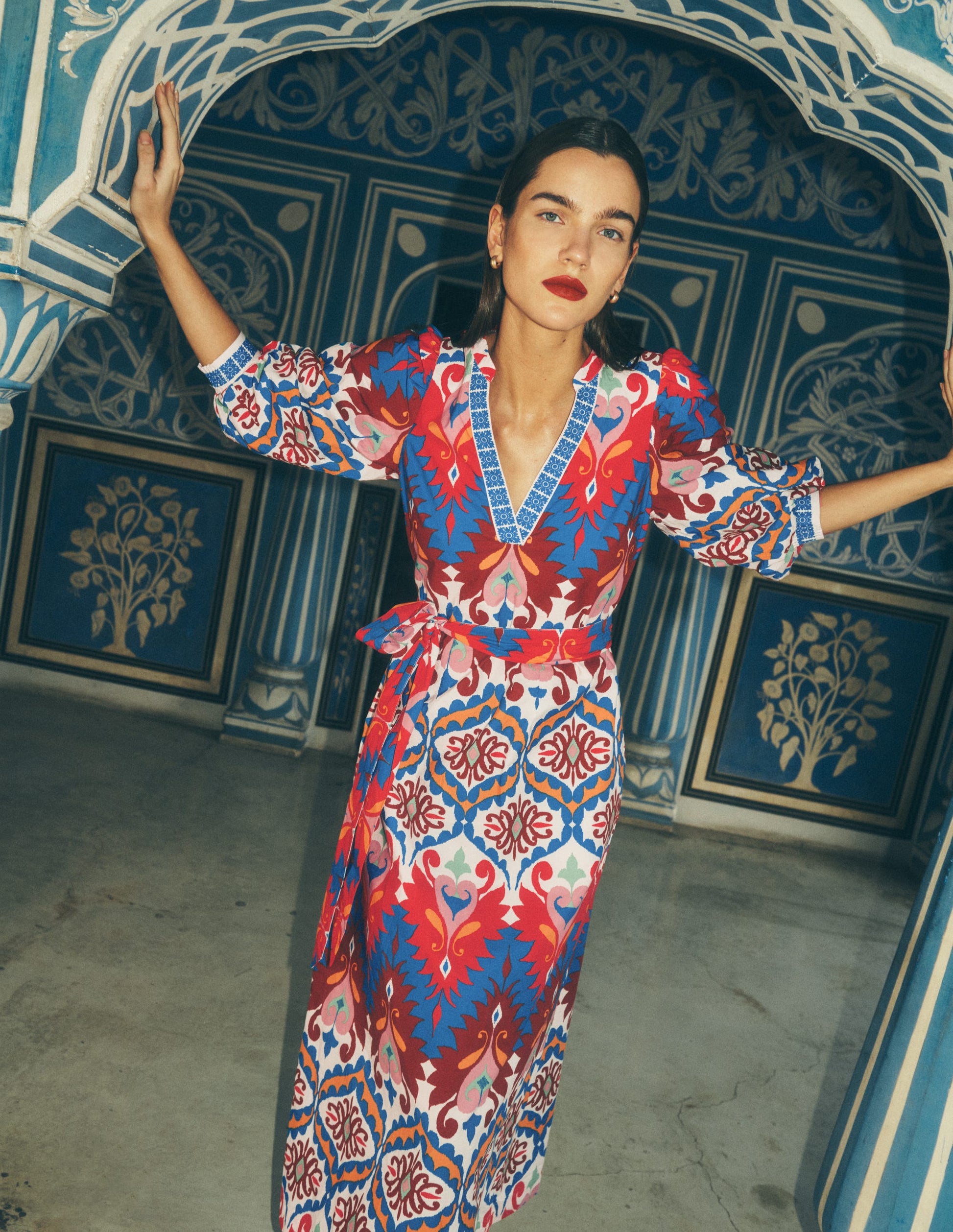 Octavia Cotton Dress-Multi Ikat Dream | Boden USA Octavia Cotton Dress-Multi Ikat Dream | Boden USA