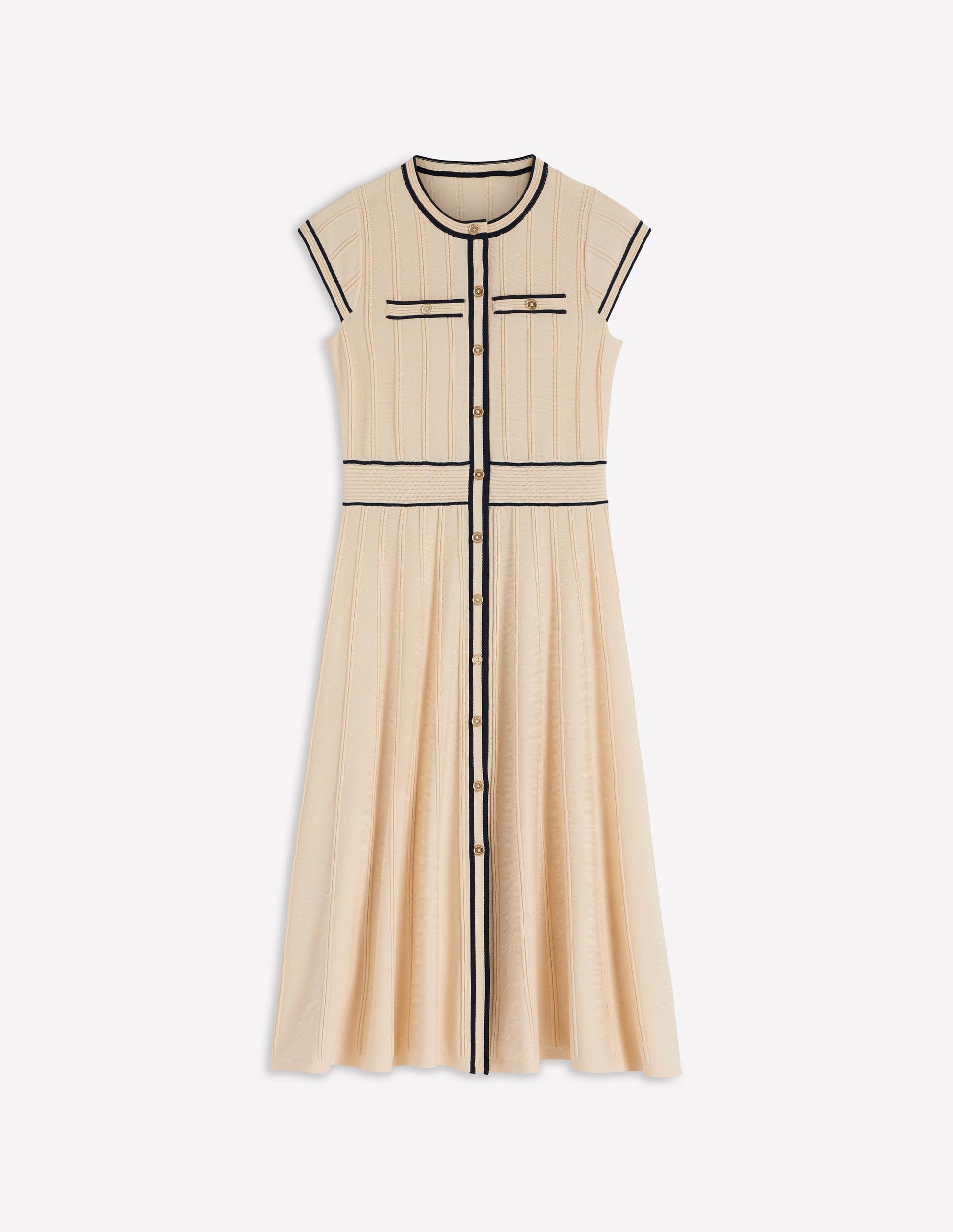 Cap Sleeve Knitted Dress-Warm Ivory | Boden USA Cap Sleeve Knitted Dress-Warm Ivory | Boden USA