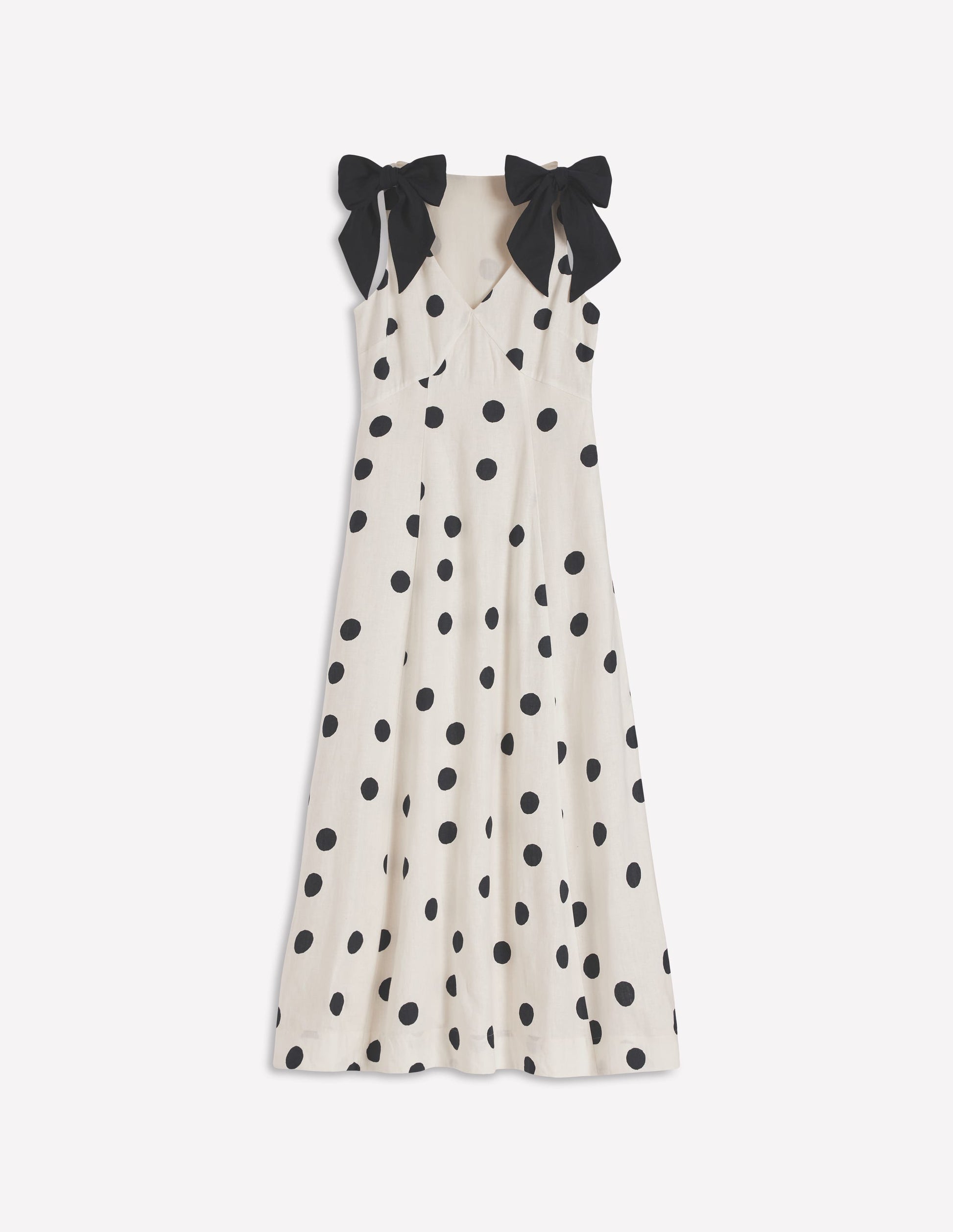 Boden Women's Bow Detail Linen Empire Dress in White | Size 16/18 Boden Women's Bow Detail Linen Empire Dress in White | Size 16/18
