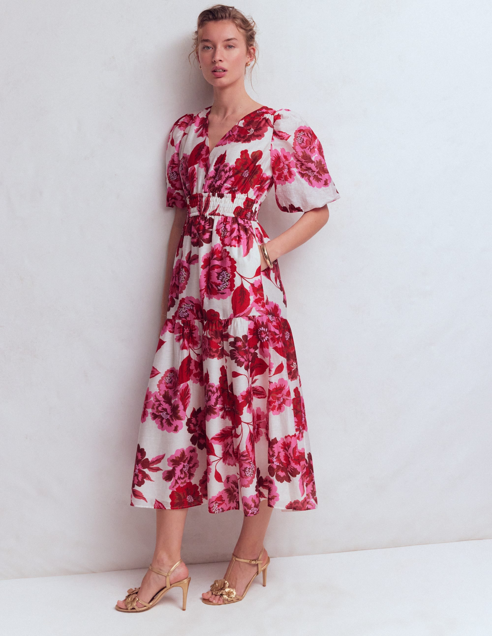 Irene Occasion Dress-Pink Opulent Blossom - Image 1