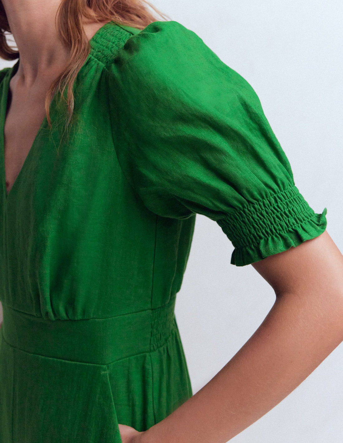 Anna Linen Jumpsuit-Amazon Green | Boden USA