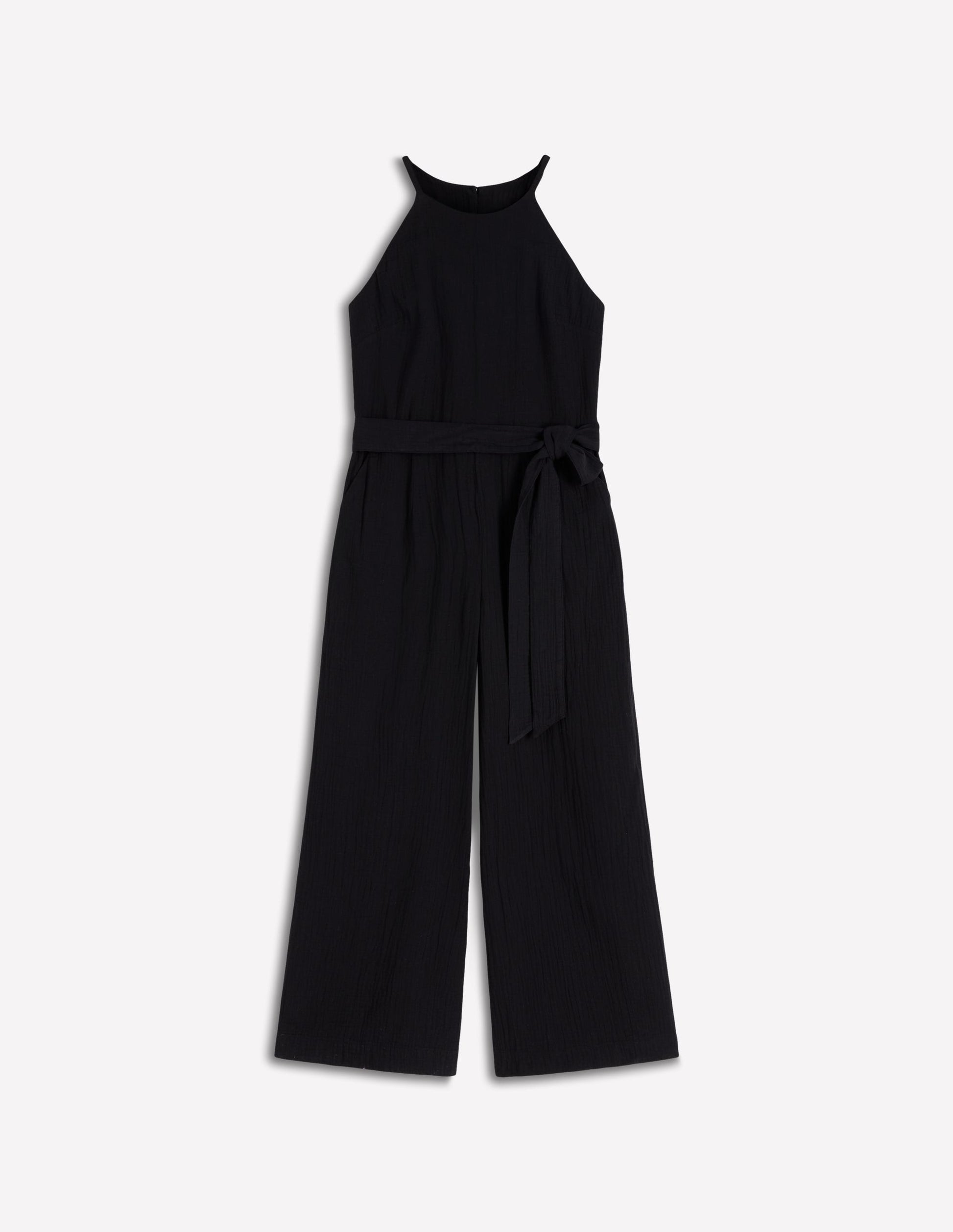 Rosa Double Cloth Jumpsuit-Black-5