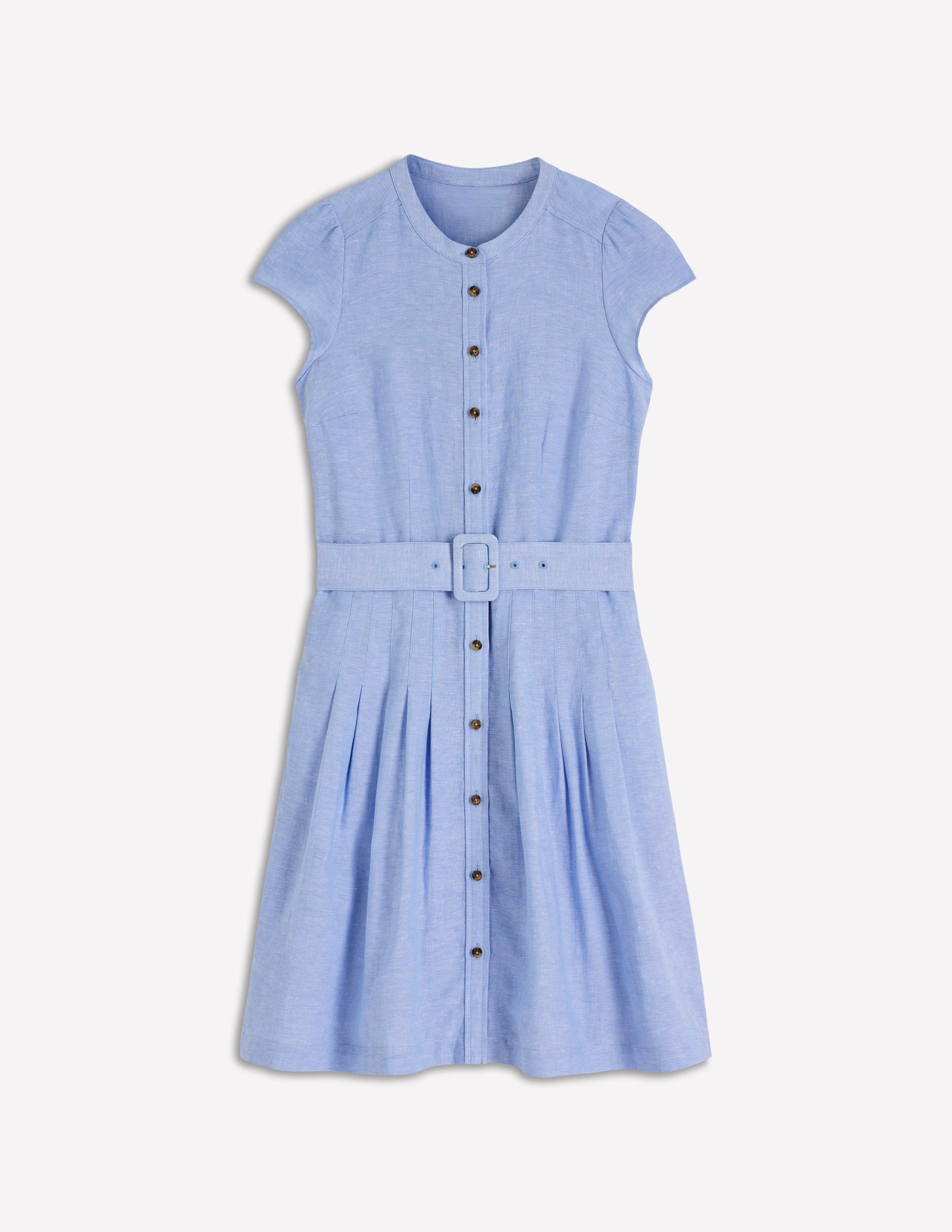 Arabella Short Linen Dress-Chambray | Boden USA Arabella Short Linen Dress-Chambray | Boden USA
