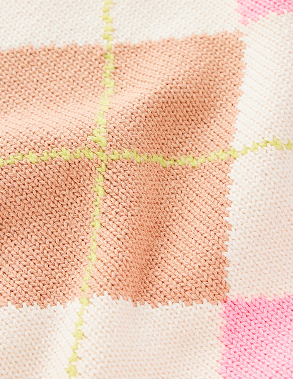 Lucy Cotton Vest-Green, Pink Argyle-8