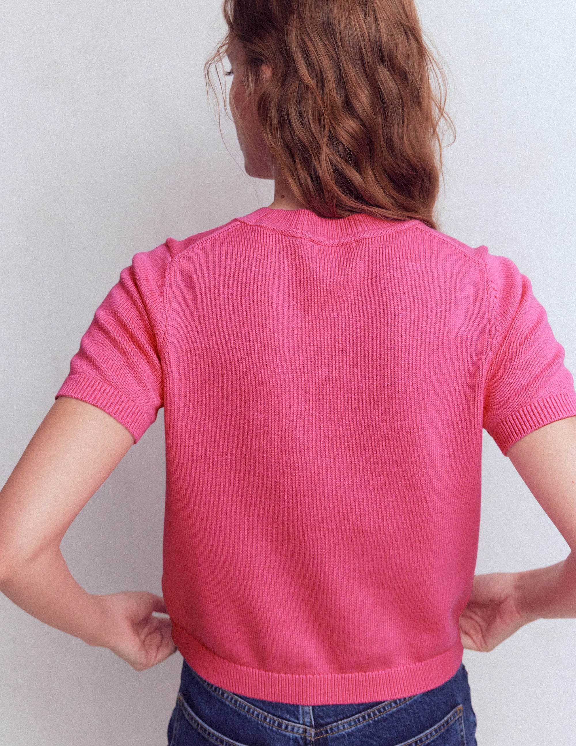 Embellished T-Shirt-Pink Punch - Image 3