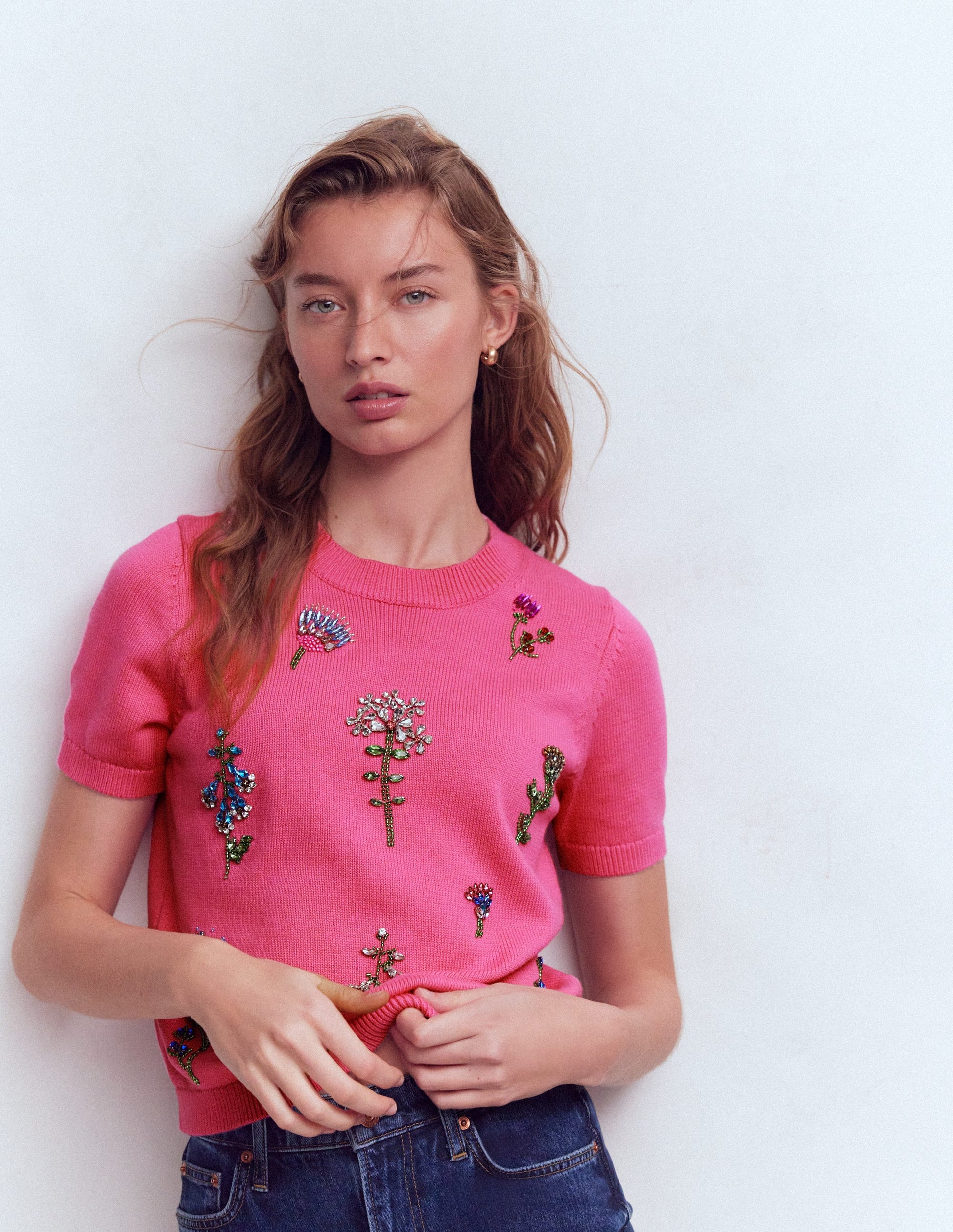 Embellished T-Shirt-Pink Punch-5