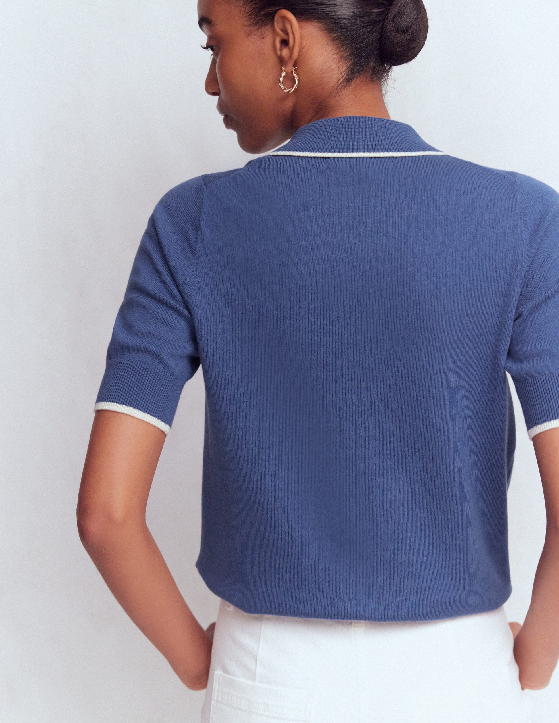 Liz Henley T-Shirt-True Navy-3