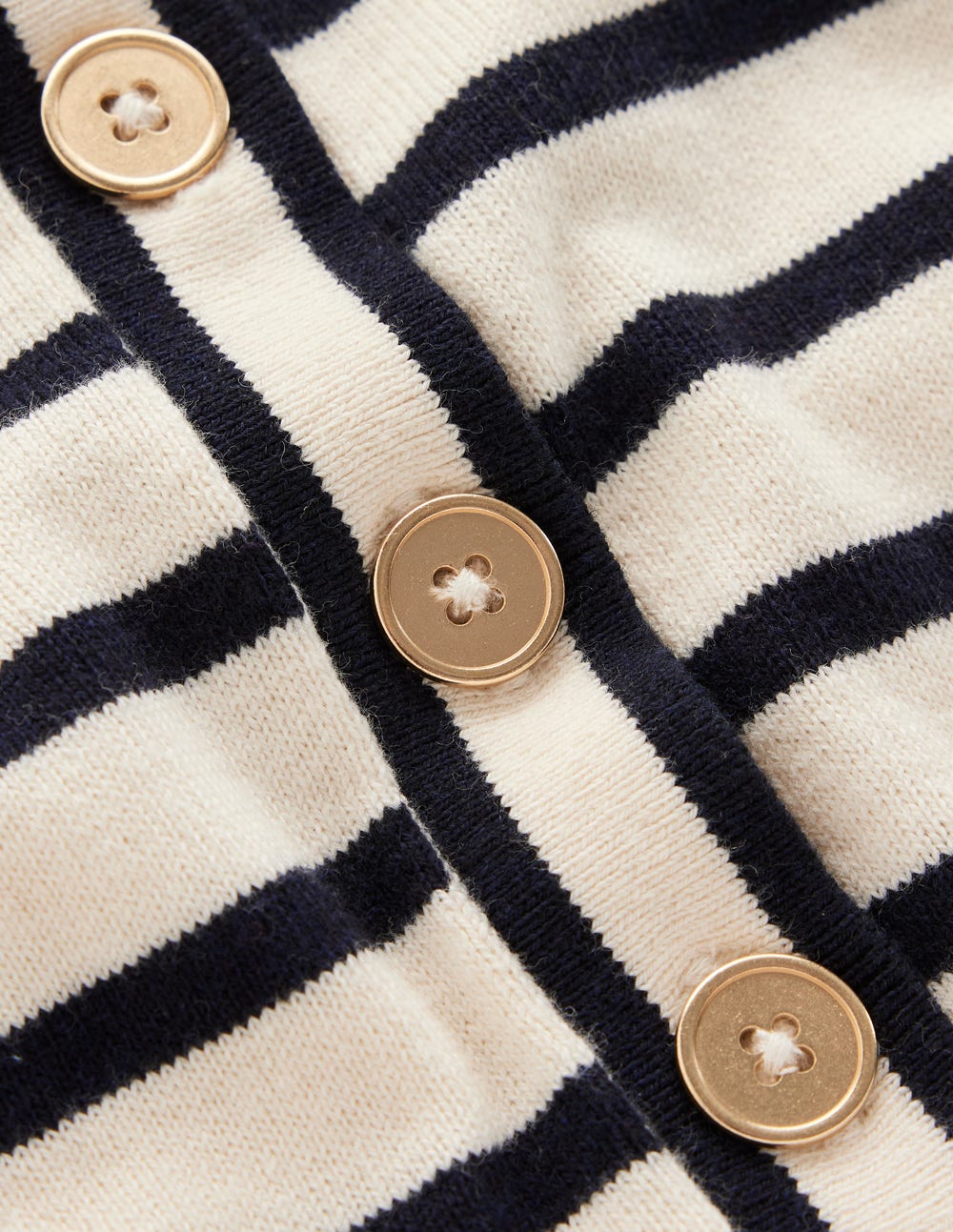 Liz Henley T-Shirt-Ivory. Navy-7