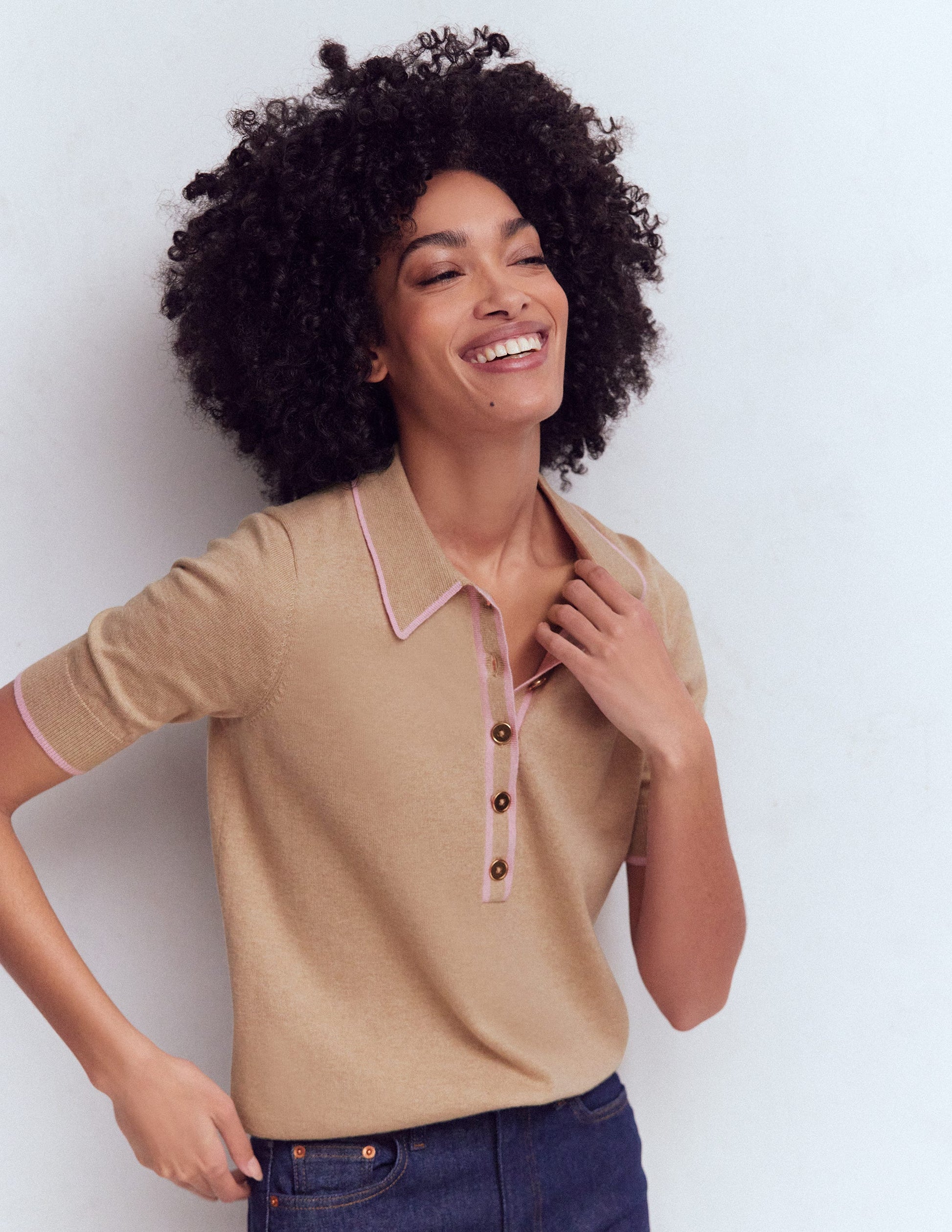 Liz Henley T-Shirt-Chinchilla Melange-1