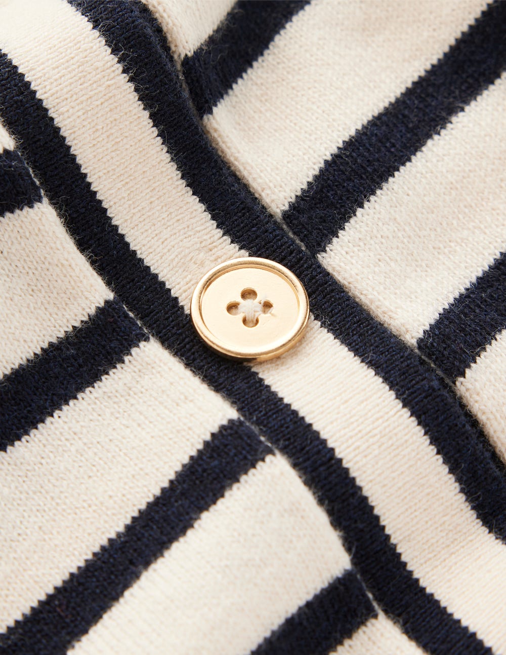 Liz Knitted Collared Cardigan-Ivory/ Navy-8