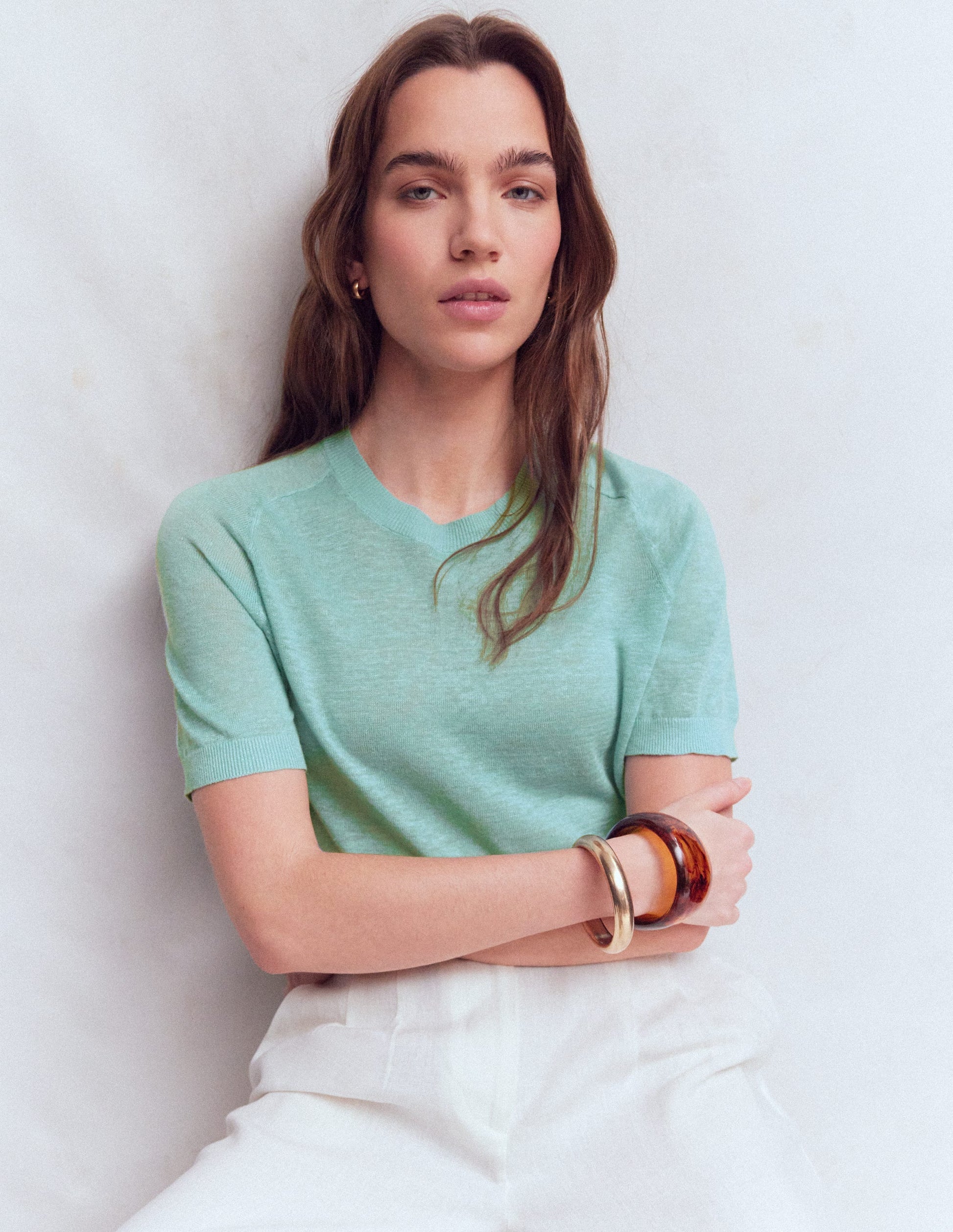 Agnes Linen T-Shirt-Seamist Blue-7