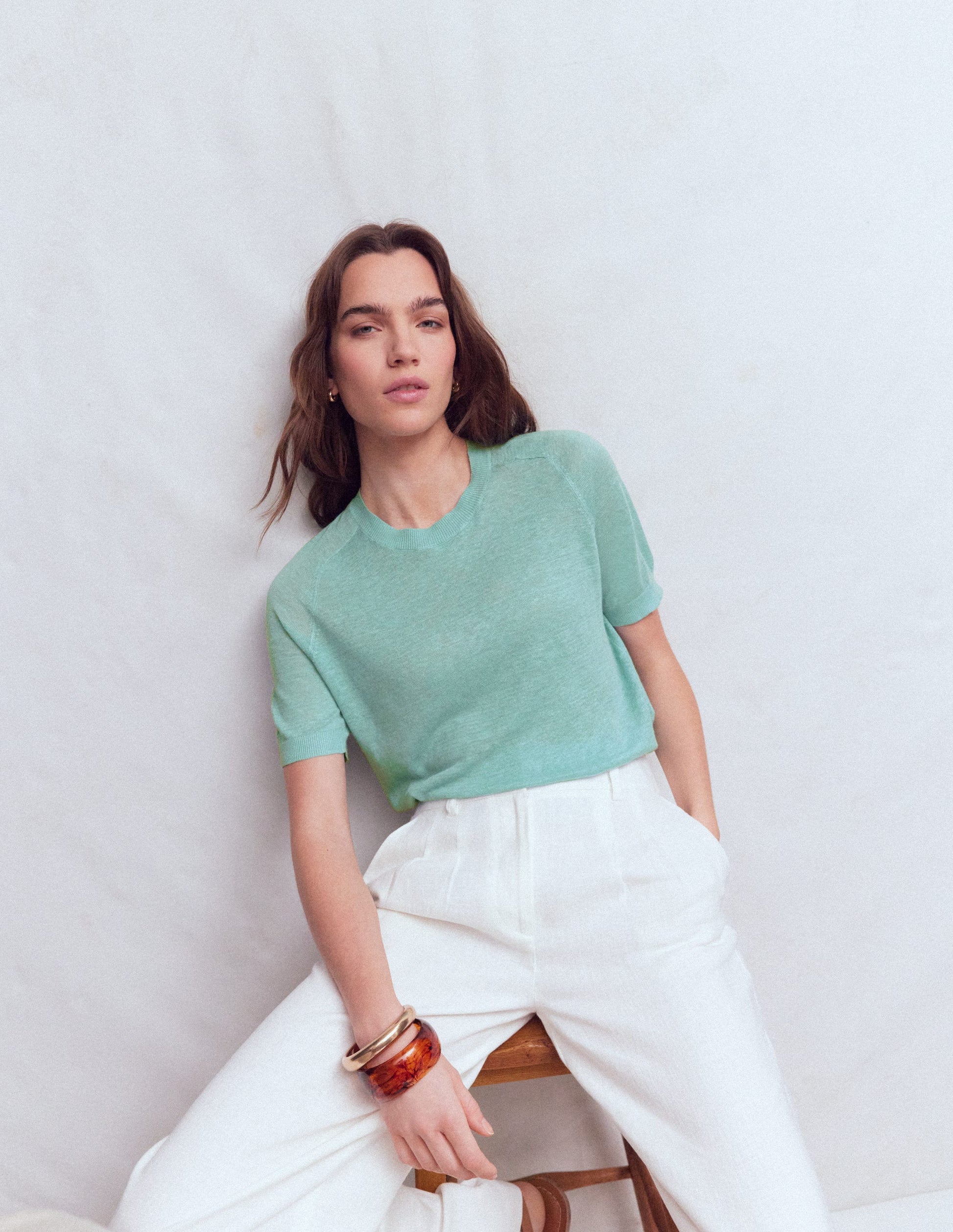 Agnes Linen T-Shirt-Seamist Blue-8