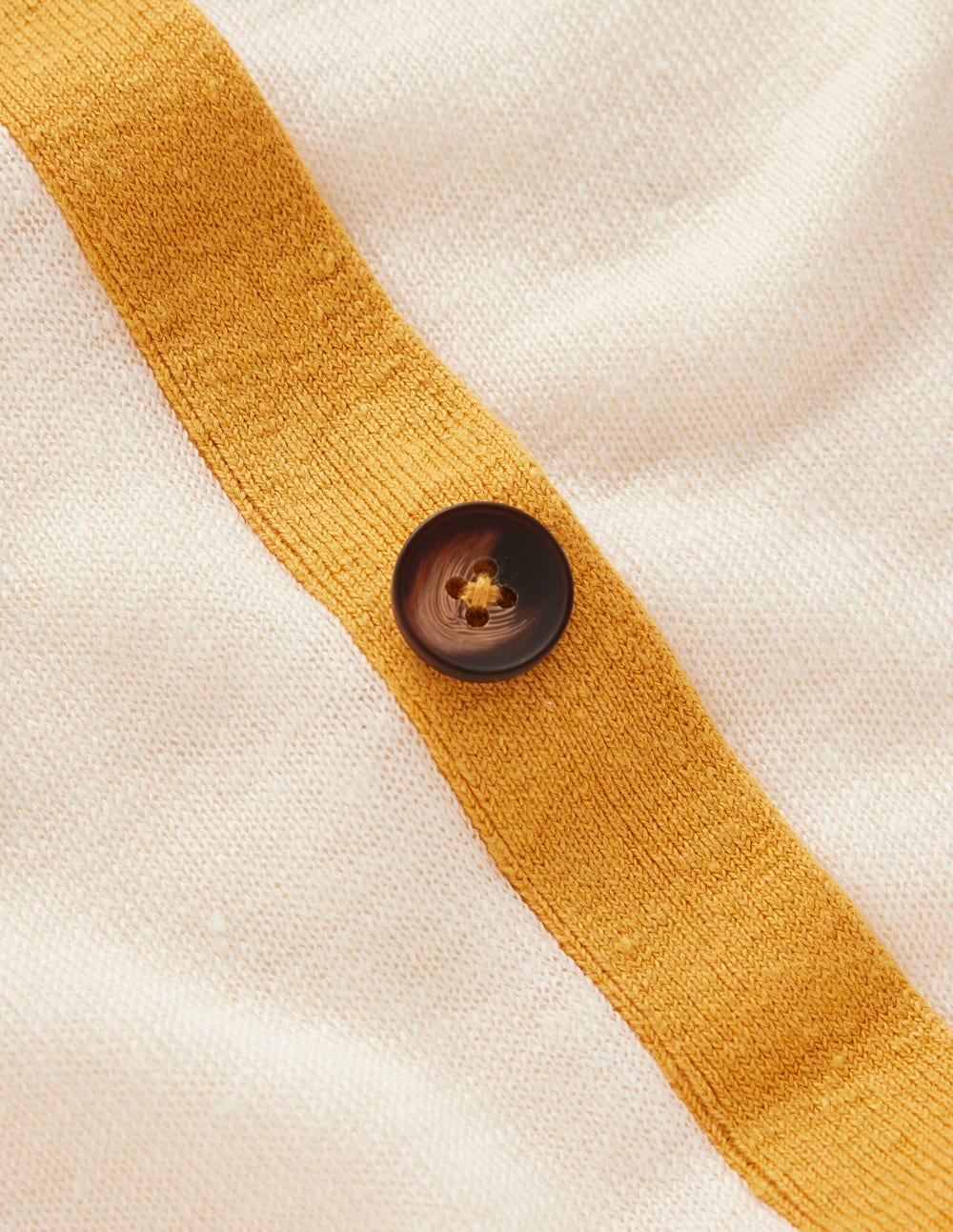 Agnes Linen Button T-Shirt-Yellow, Colour Block-6