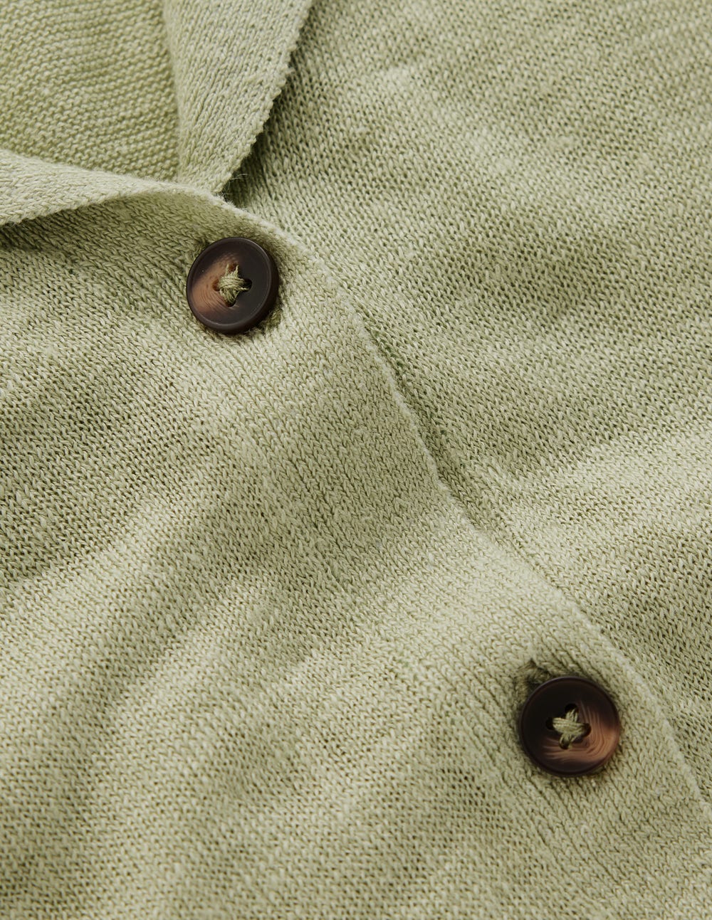 Agnes Collar Linen Cardigan-Green | Boden USA