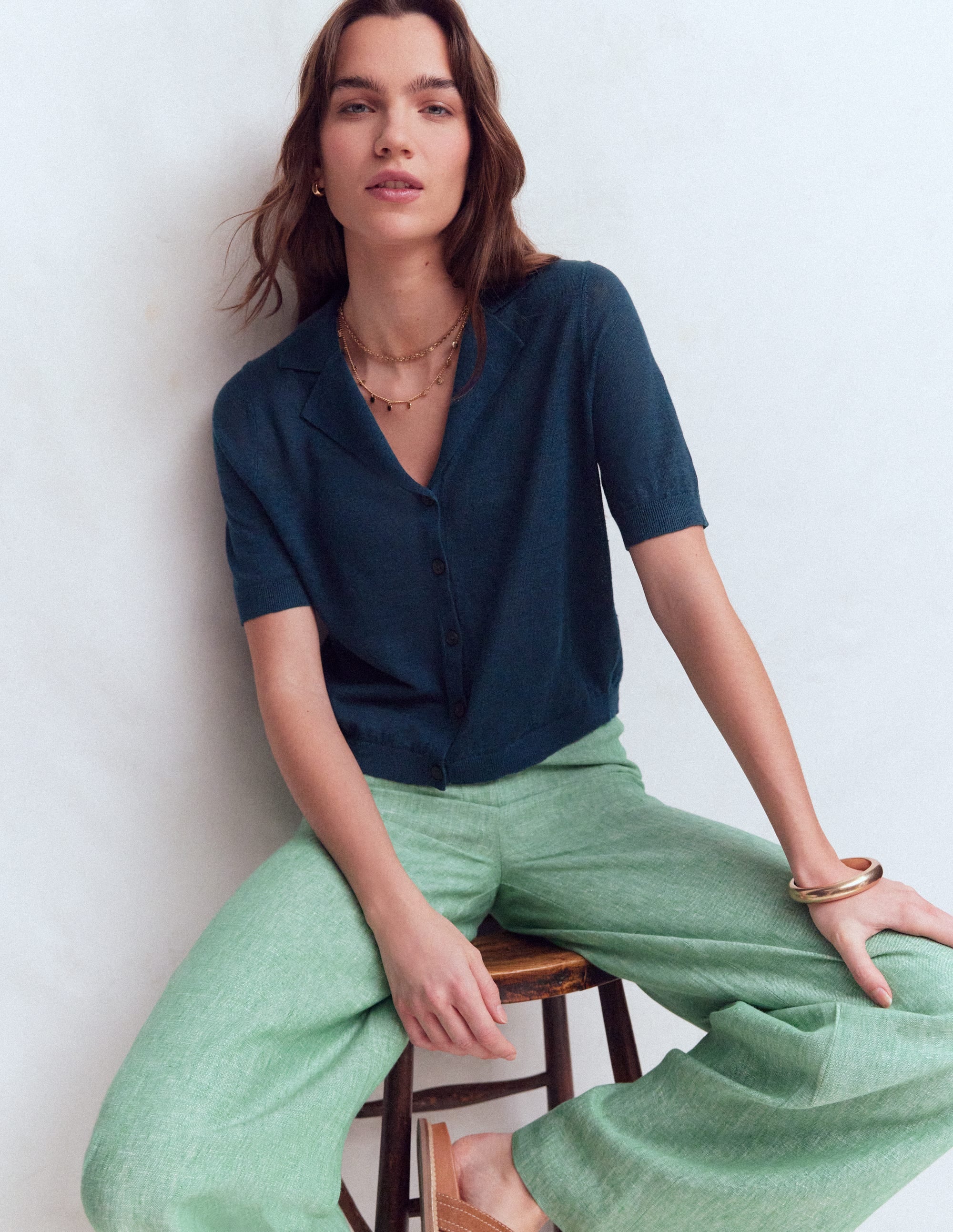 【定価21780円】WOMEN’S CARDIGAN SHIRT LINEN トップス