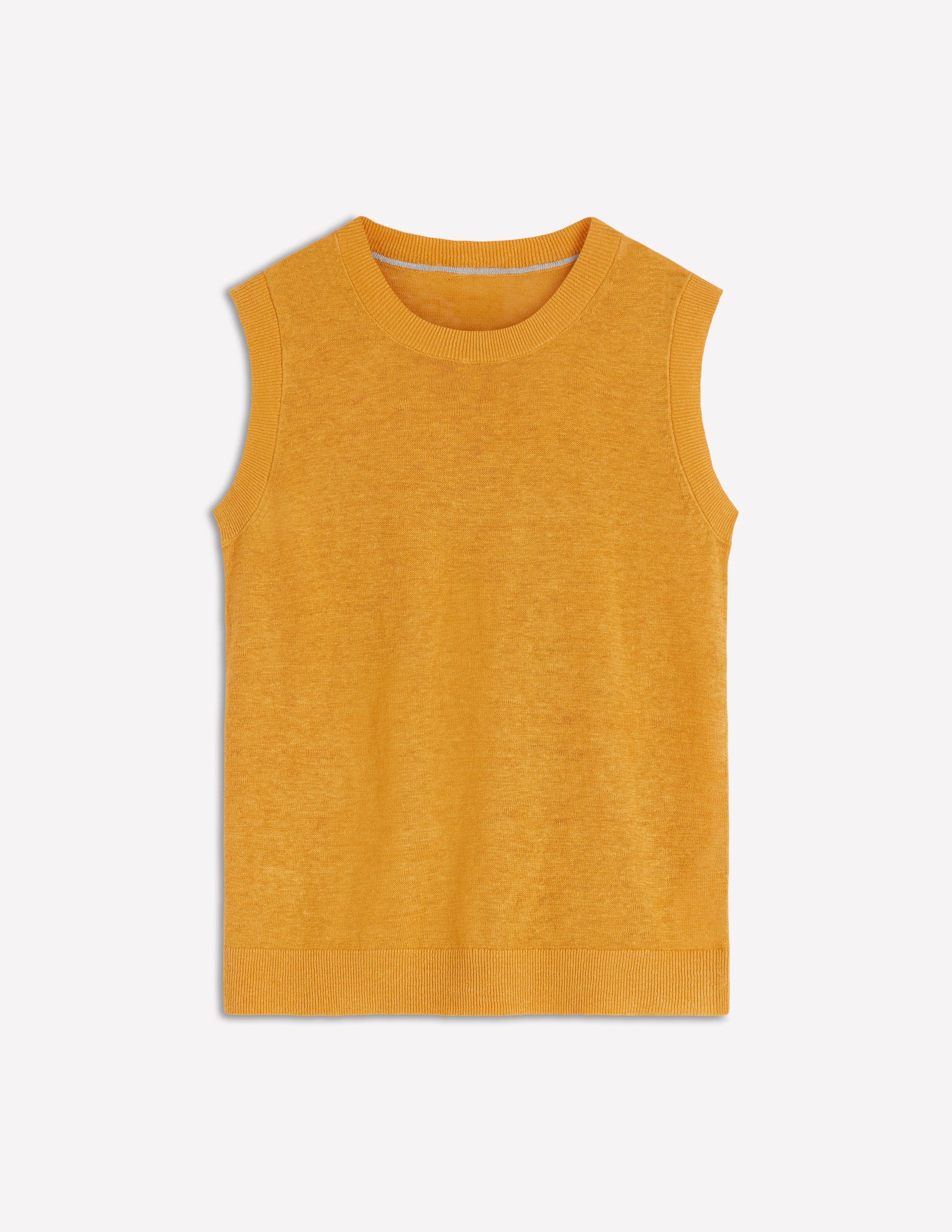 Agnes Linen Tank-Yellow-5