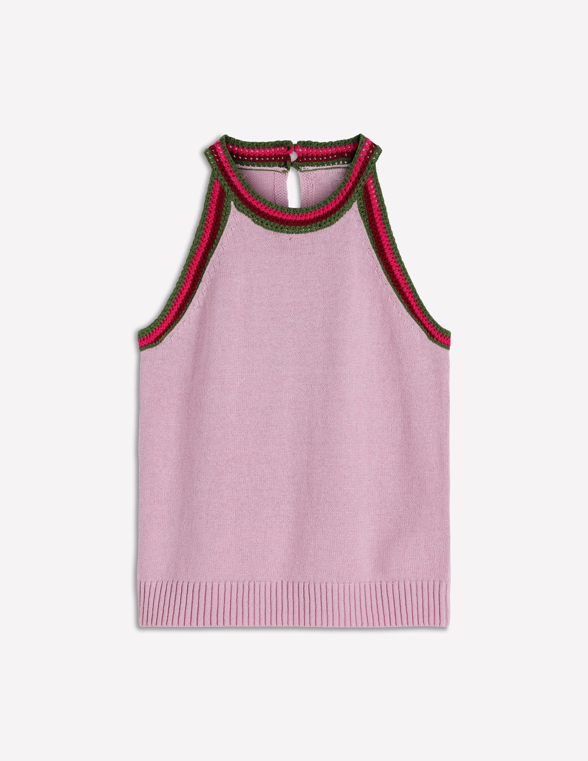 Saffron Crochet Racer Tank-Pink - Image 6