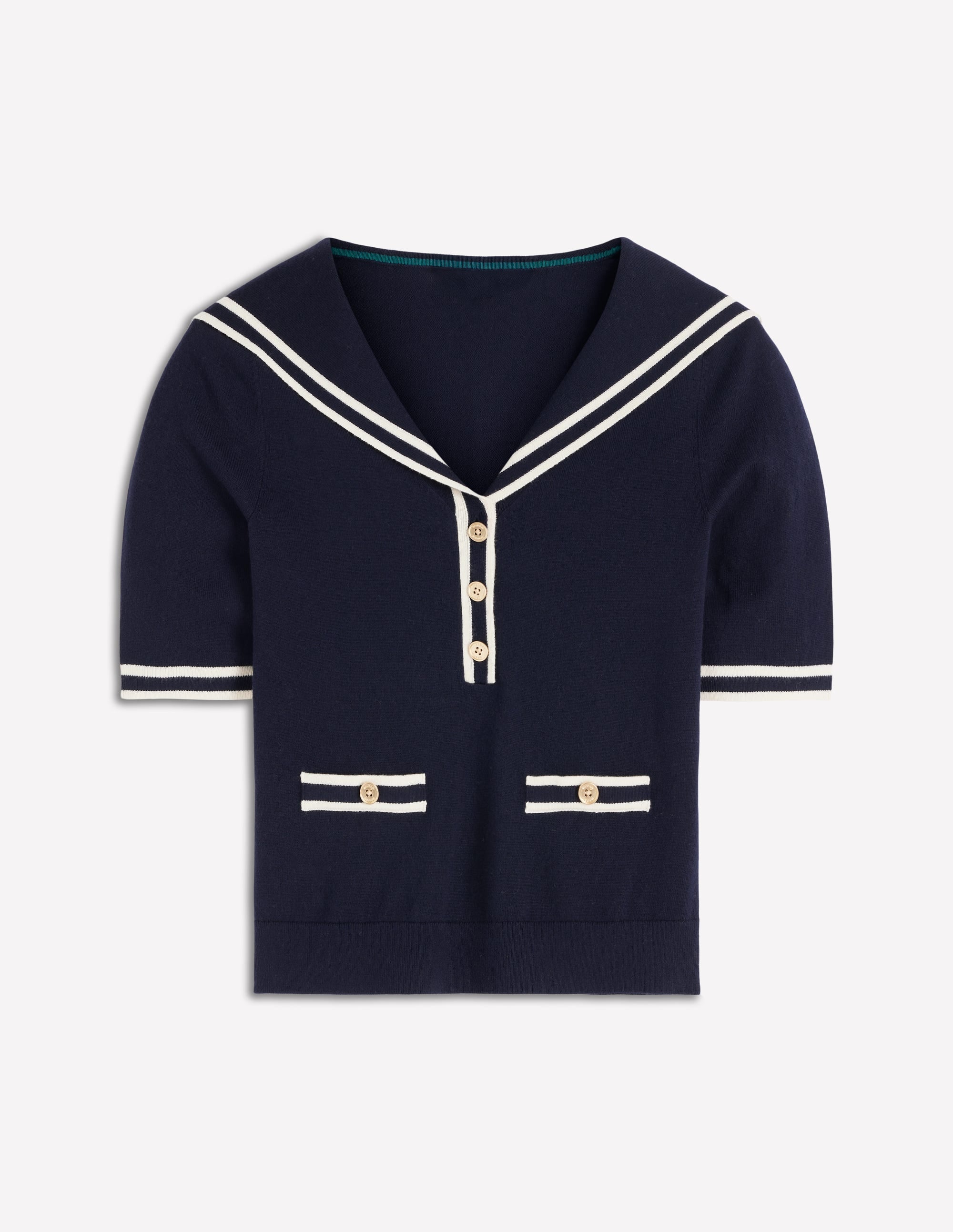 Sailor Collar sweater-Navy | Boden USA