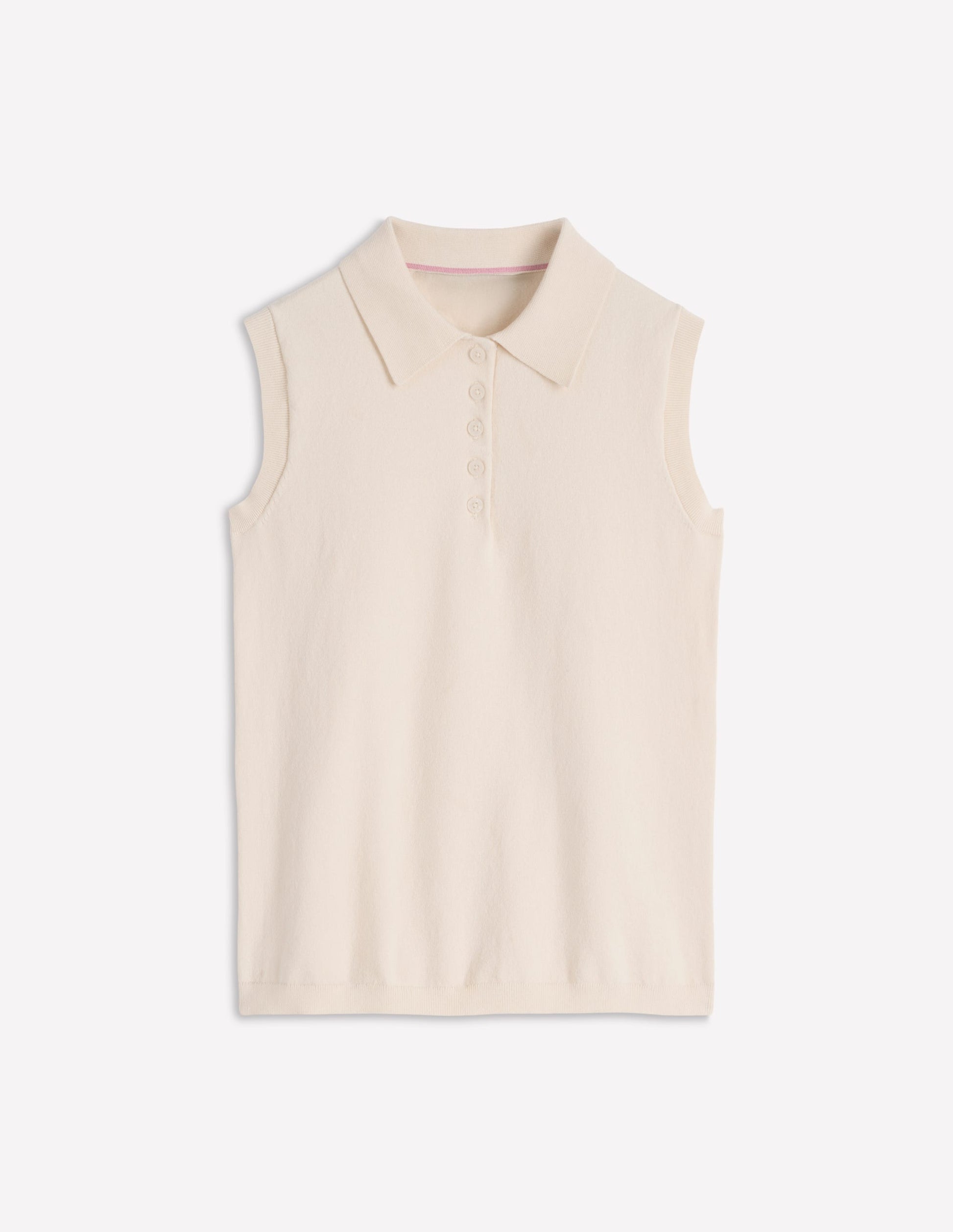 Chloe Henley Knitted Tank-Warm Ivory-5