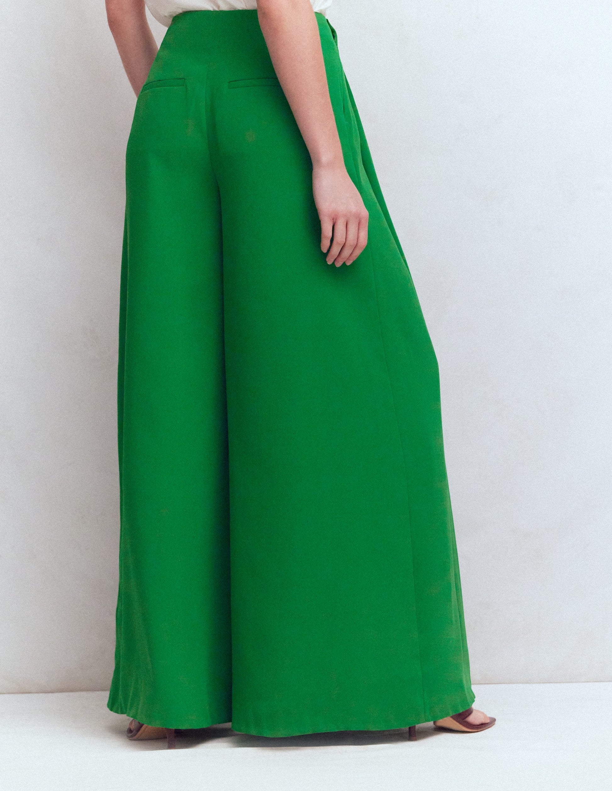Regent Wide Leg Pants-Rich Emerald-3