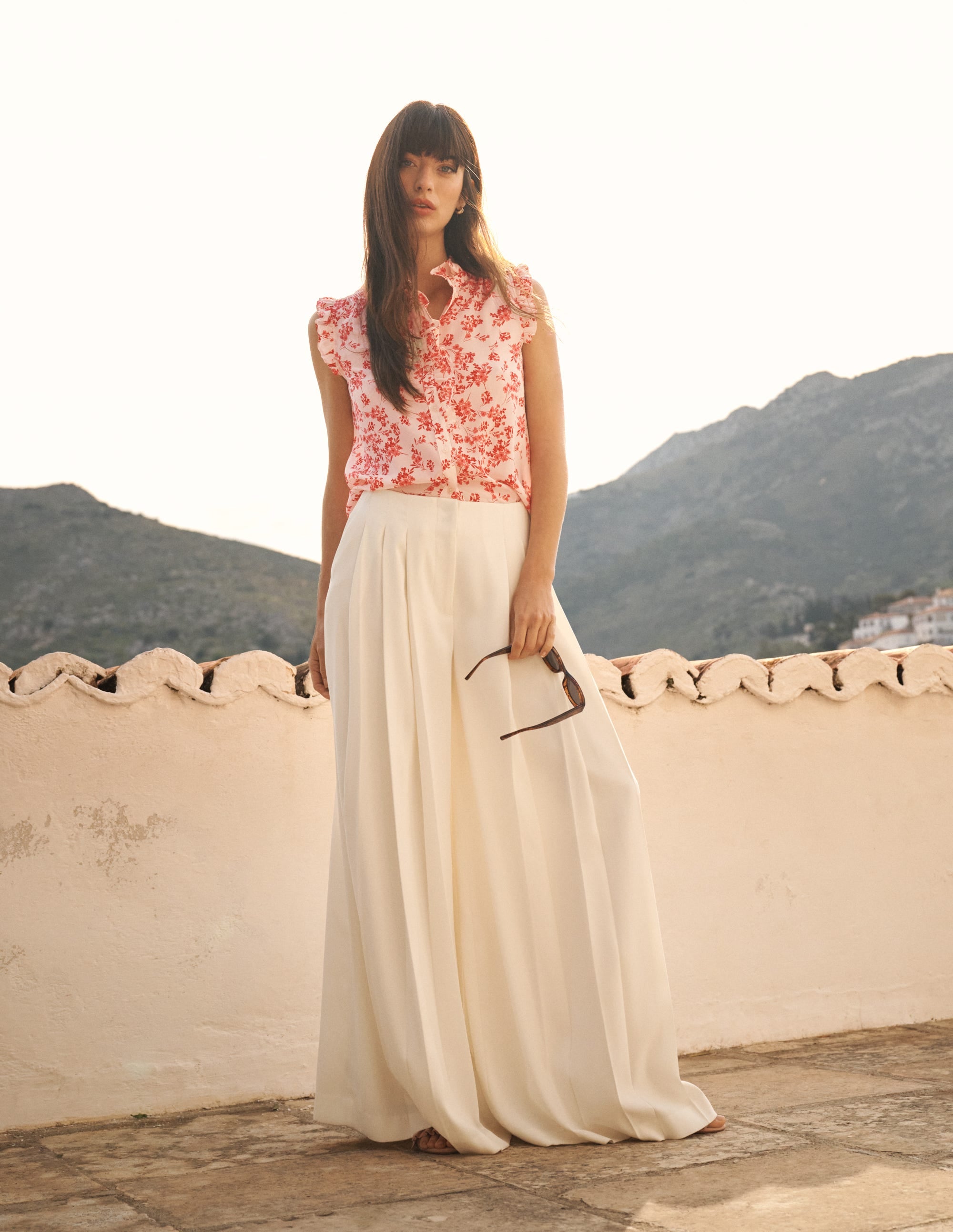 Regent Wide Leg Pants-Ivory - Image 7