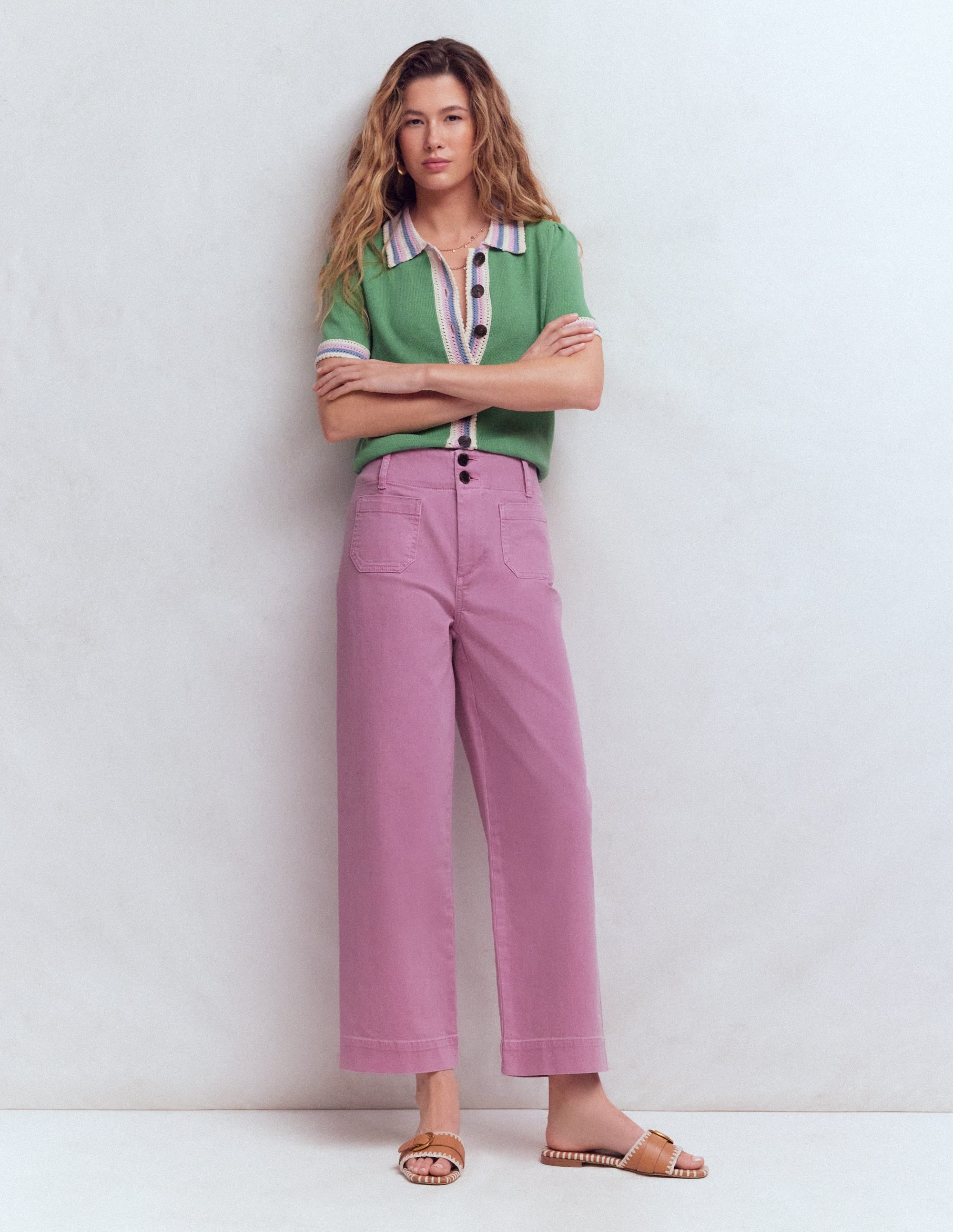 Primrose Cropped Pants-Clover Purple | Boden USA