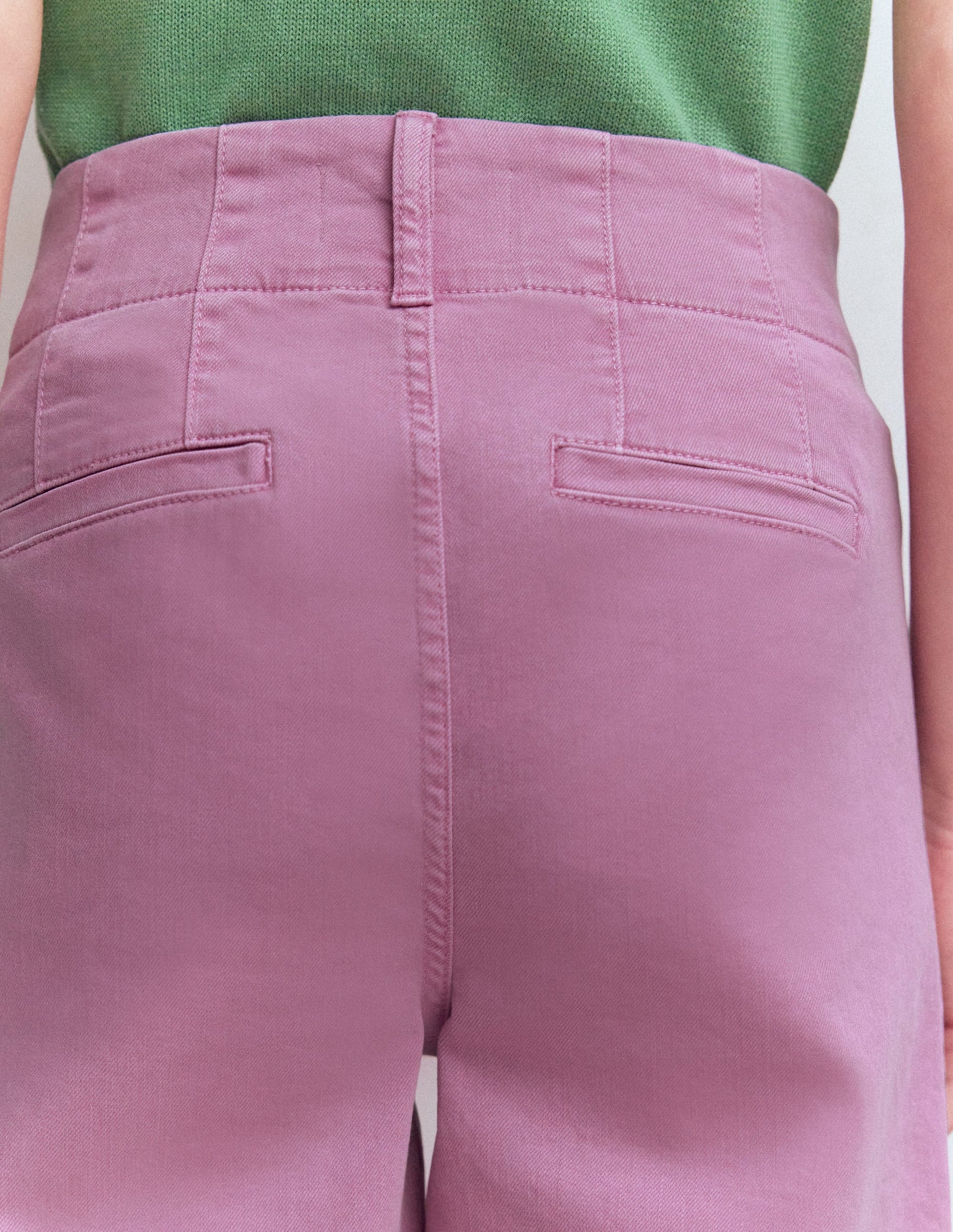 Patch Pocket Cropped Pants-Clover Purple-2