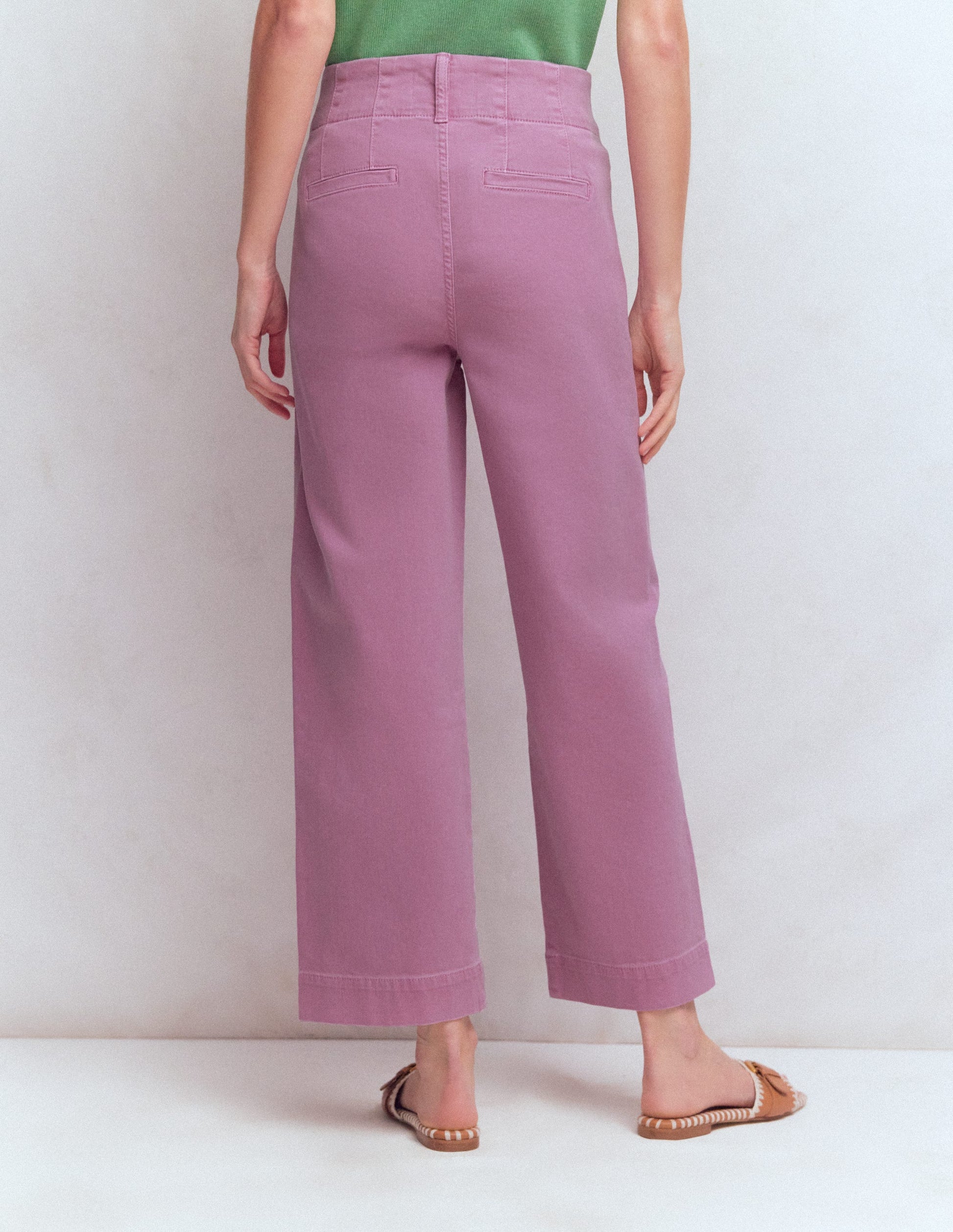 Patch Pocket Cropped Pants-Clover Purple-3