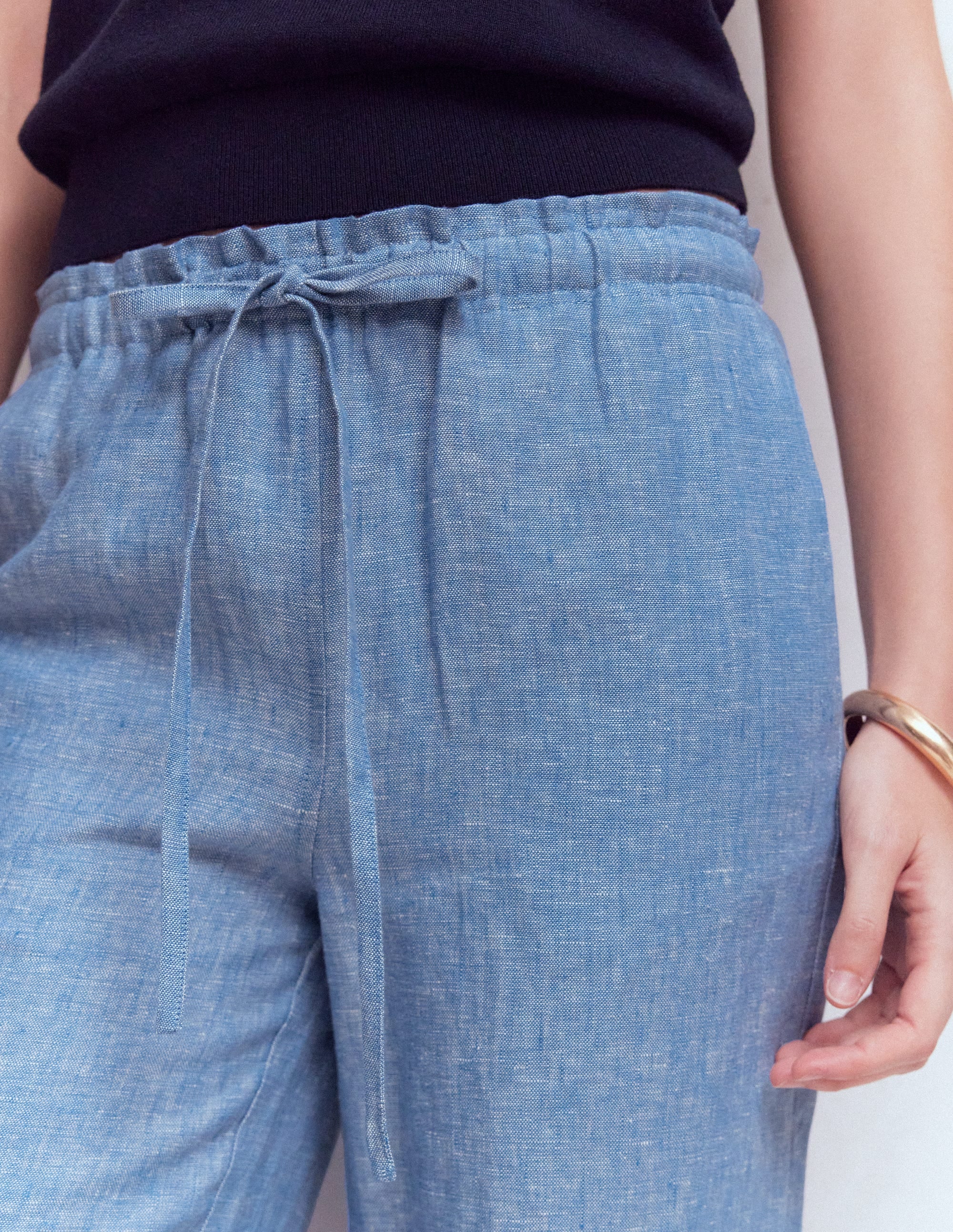 Islington Linen Pants-Blue Chambray | Boden USA