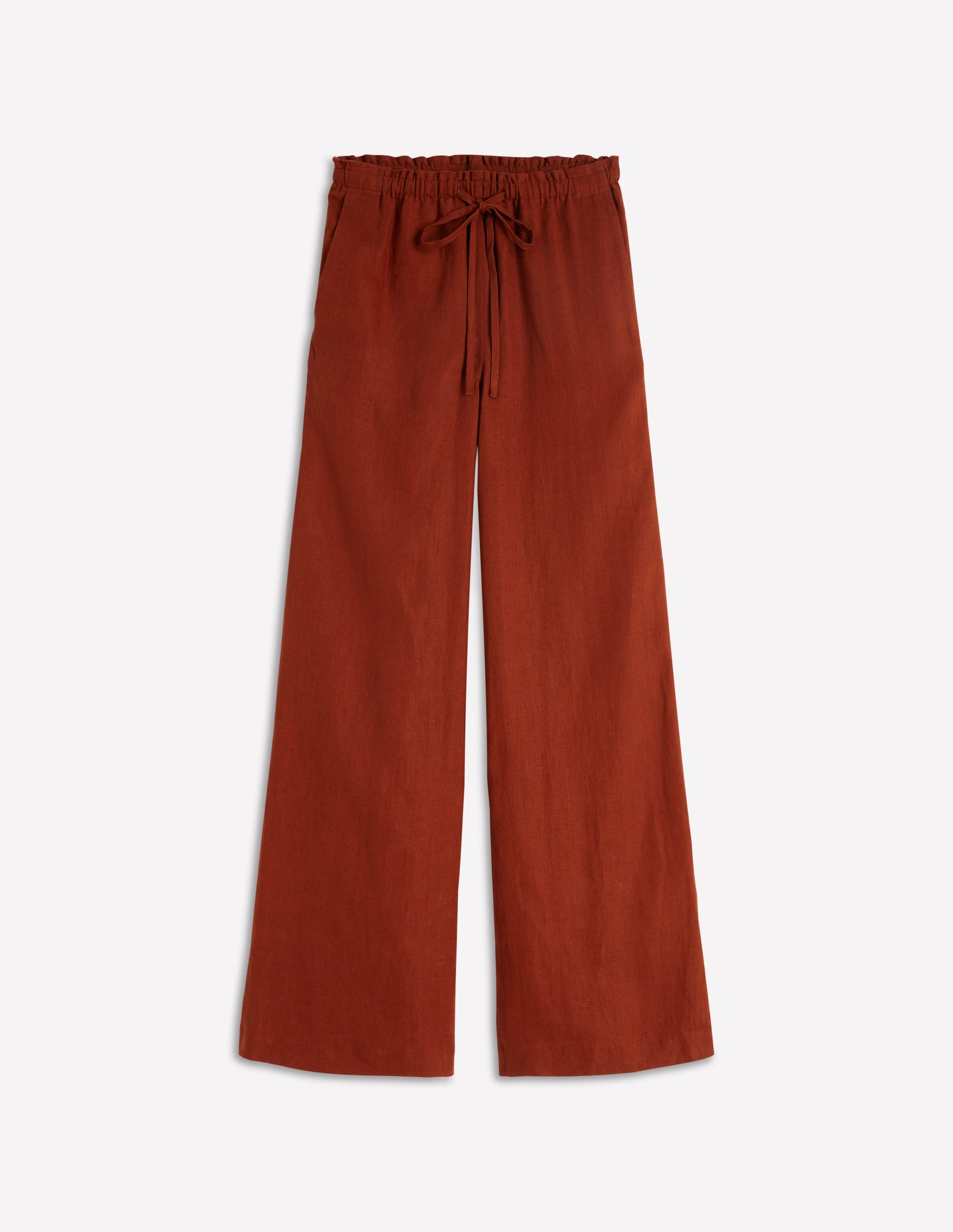 Islington Linen Pants-Burnt Orange-7