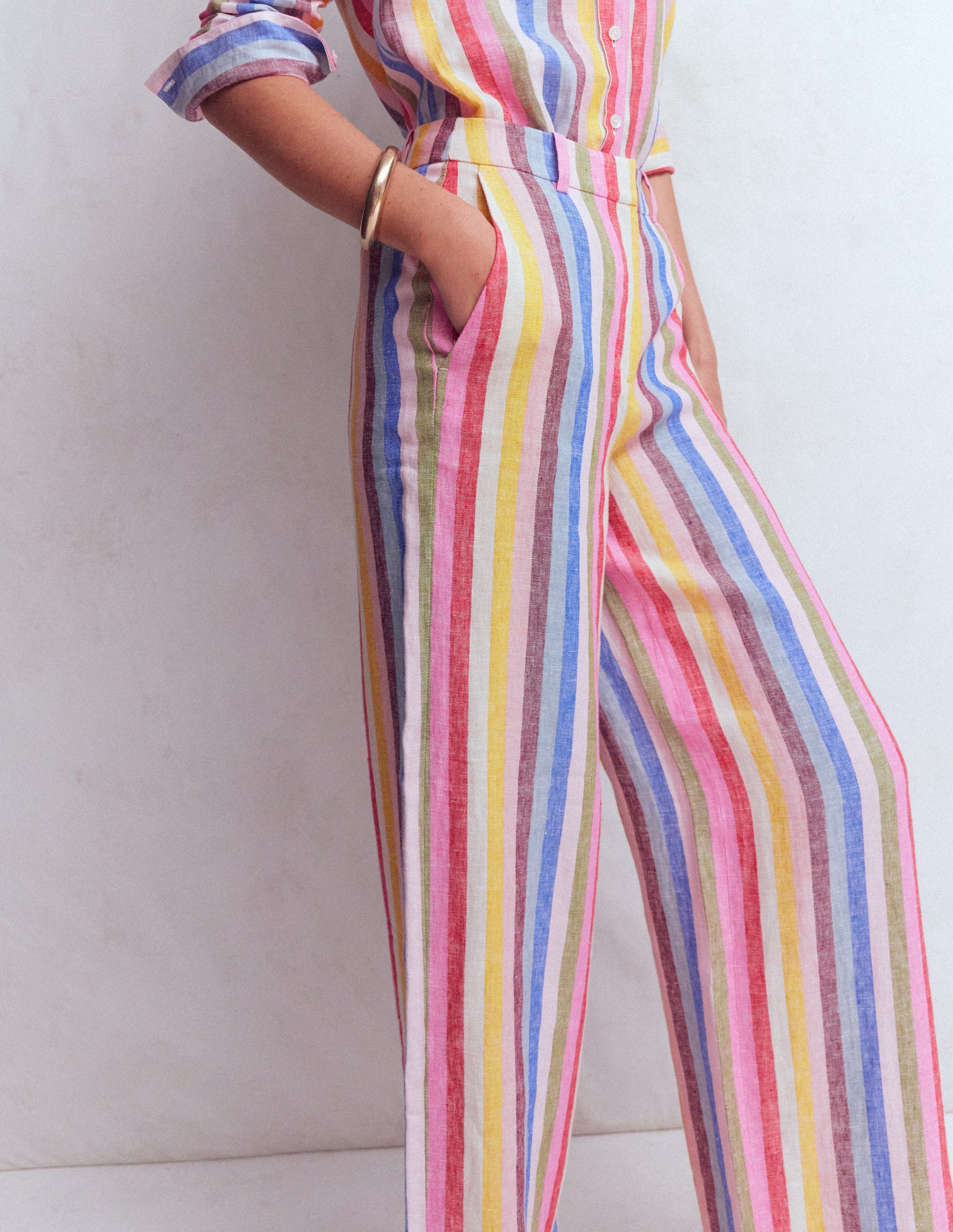 Belgravia Linen Pants-Multi Stripe-2