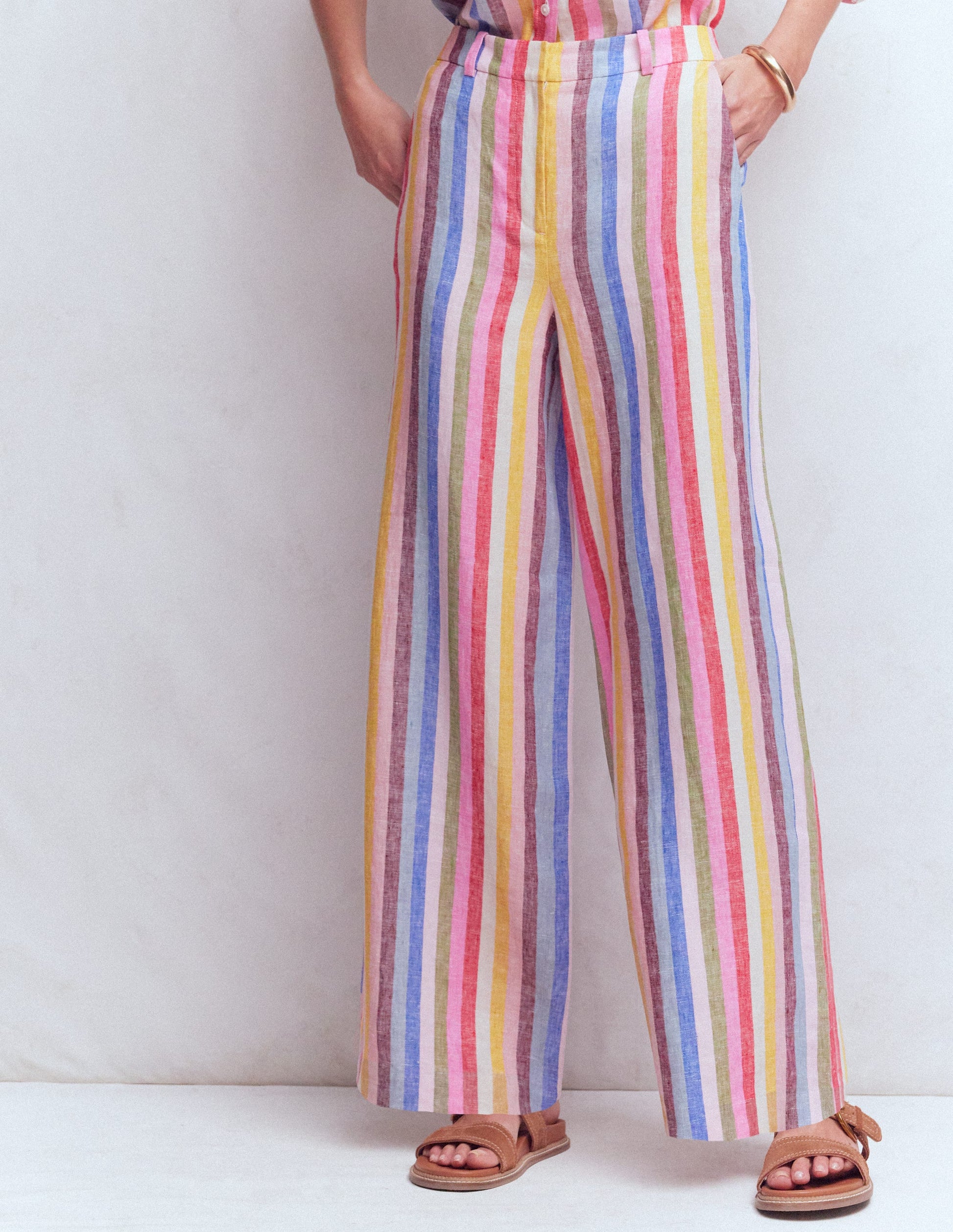 Belgravia Linen Pants-Multi Stripe-5