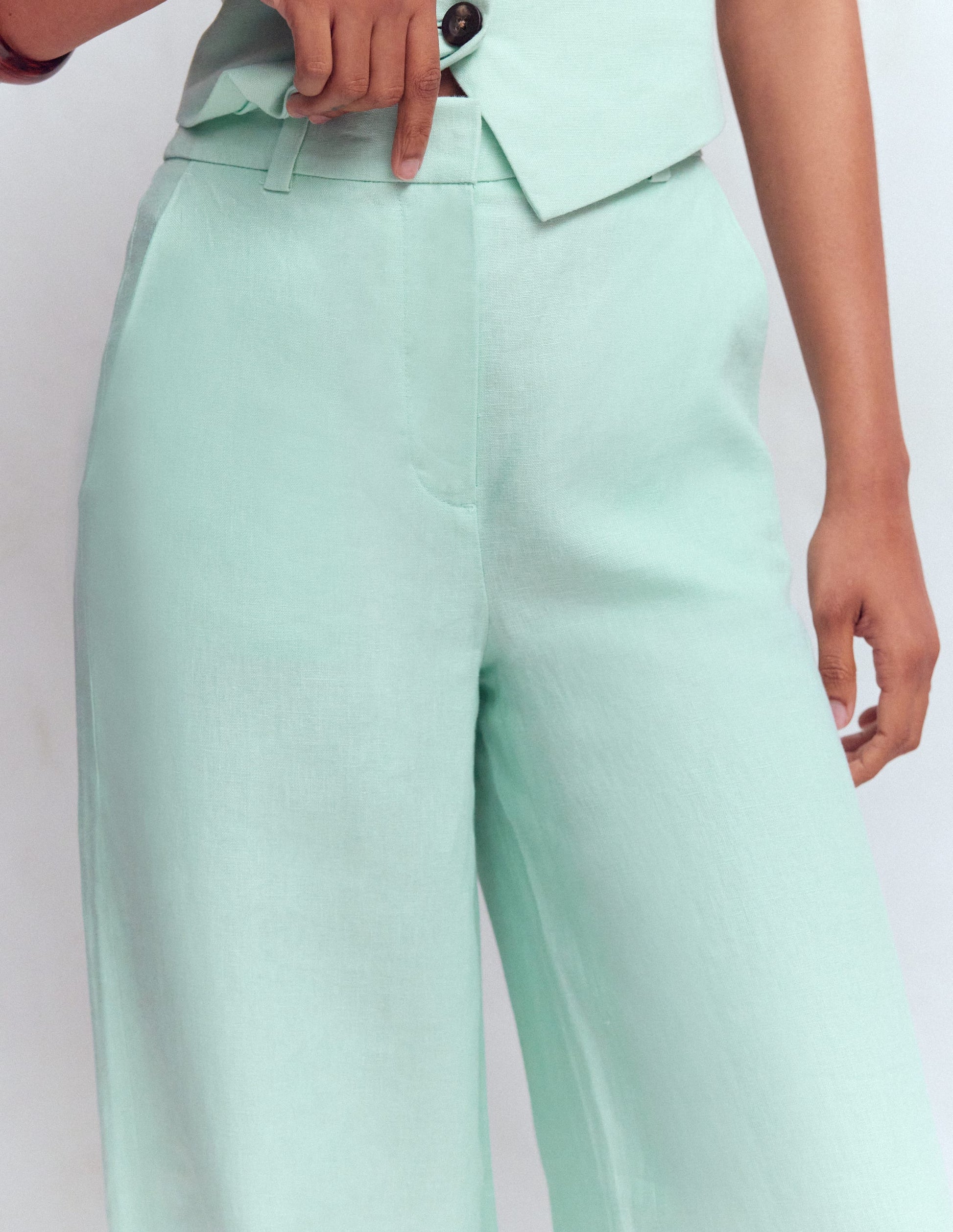 Belgravia Linen Pants-Spearmint-2