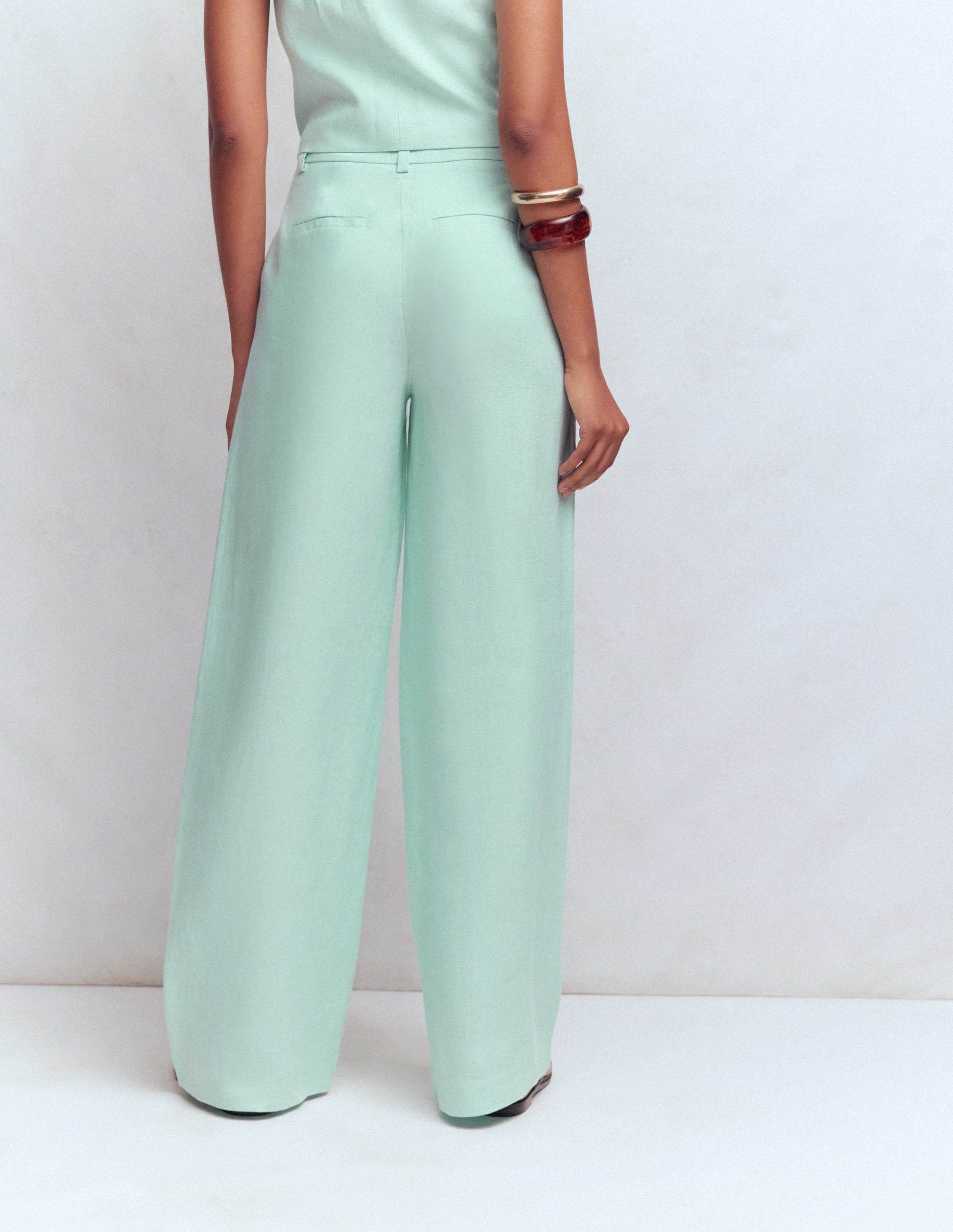 Belgravia Linen Pants-Spearmint-3
