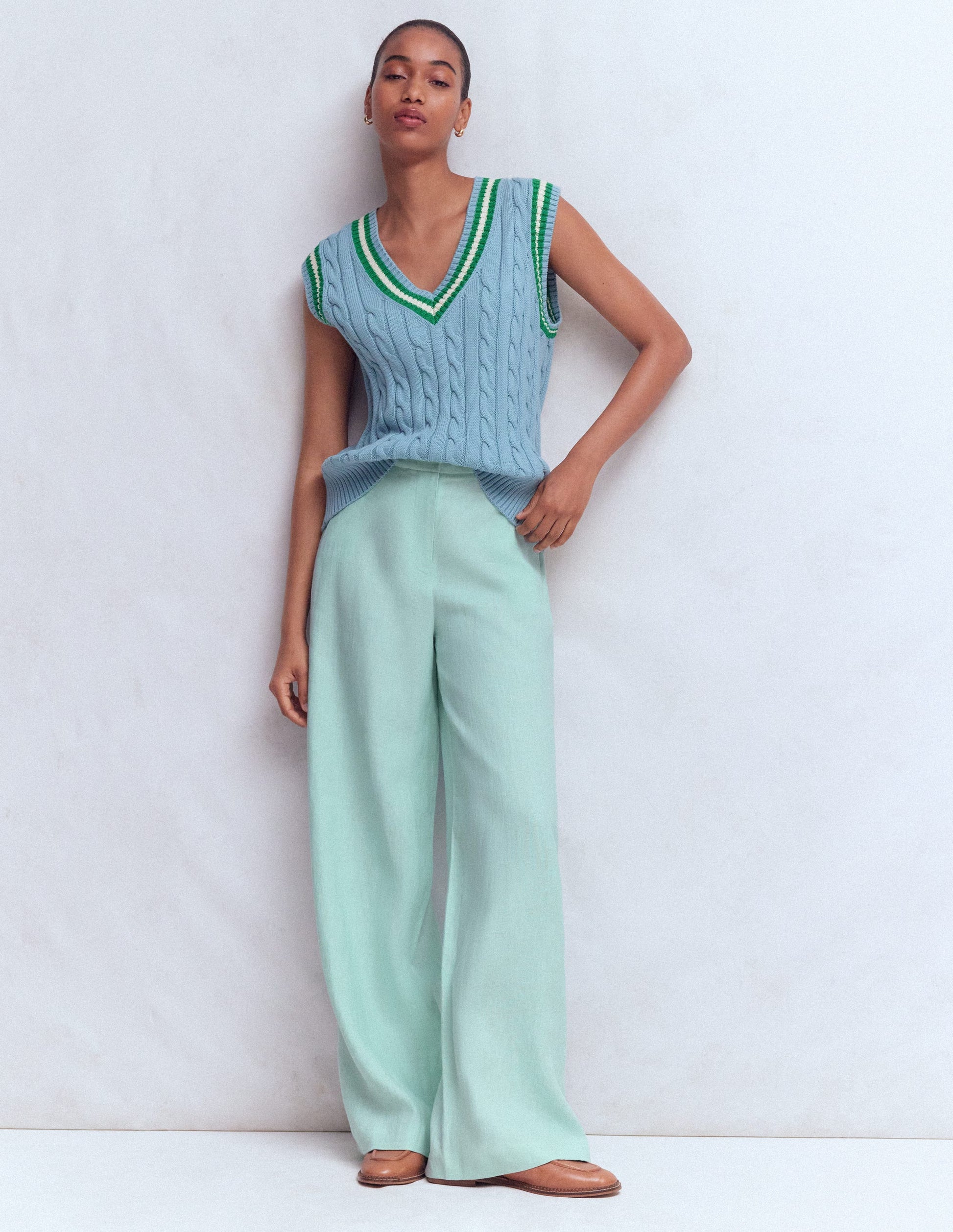 Belgravia Linen Pants-Spearmint-5