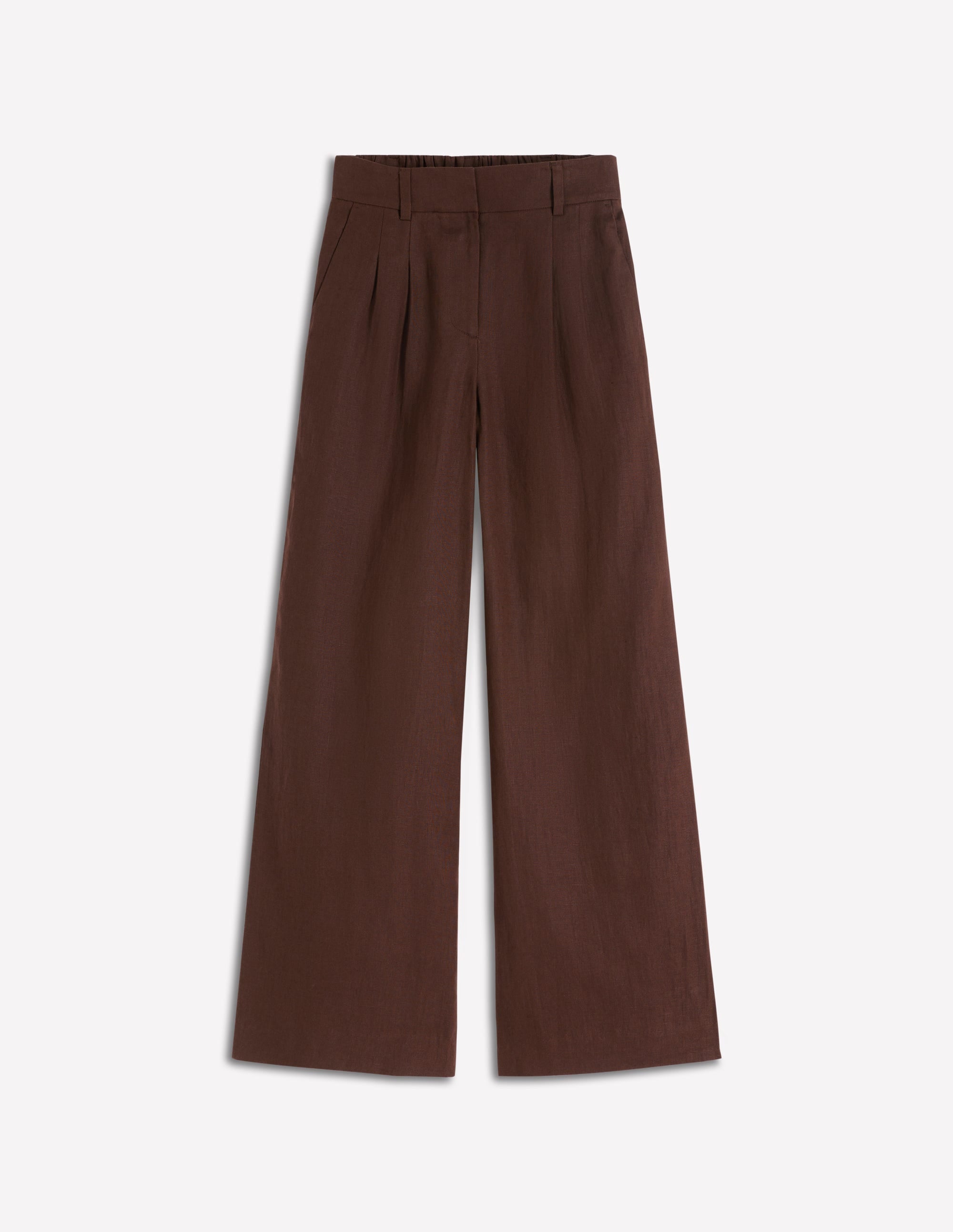 Kensington Linen Pants-Bitter Chocolate - Image 6