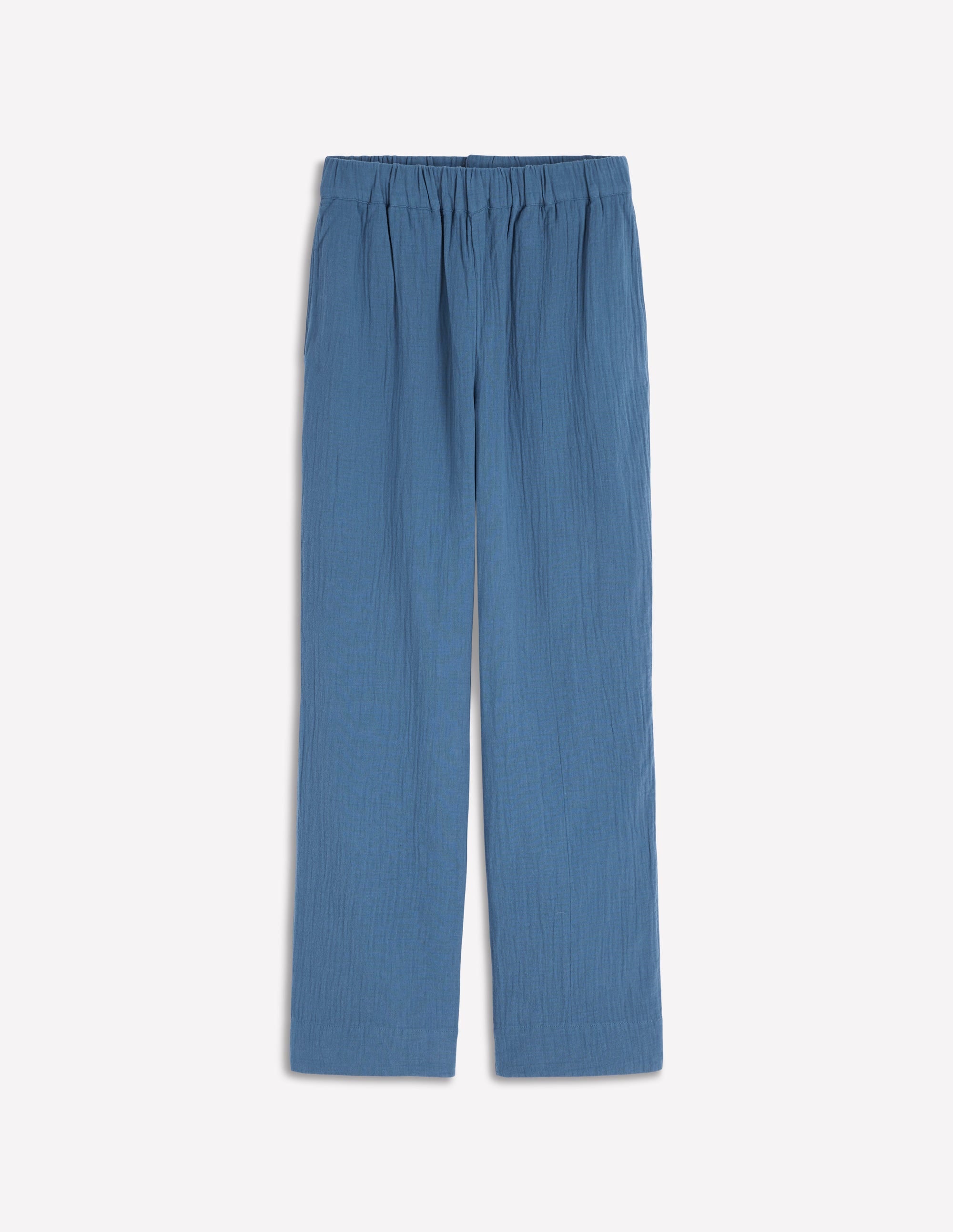 Pull On Double Cloth Pants-Seamist Blue - Image 5