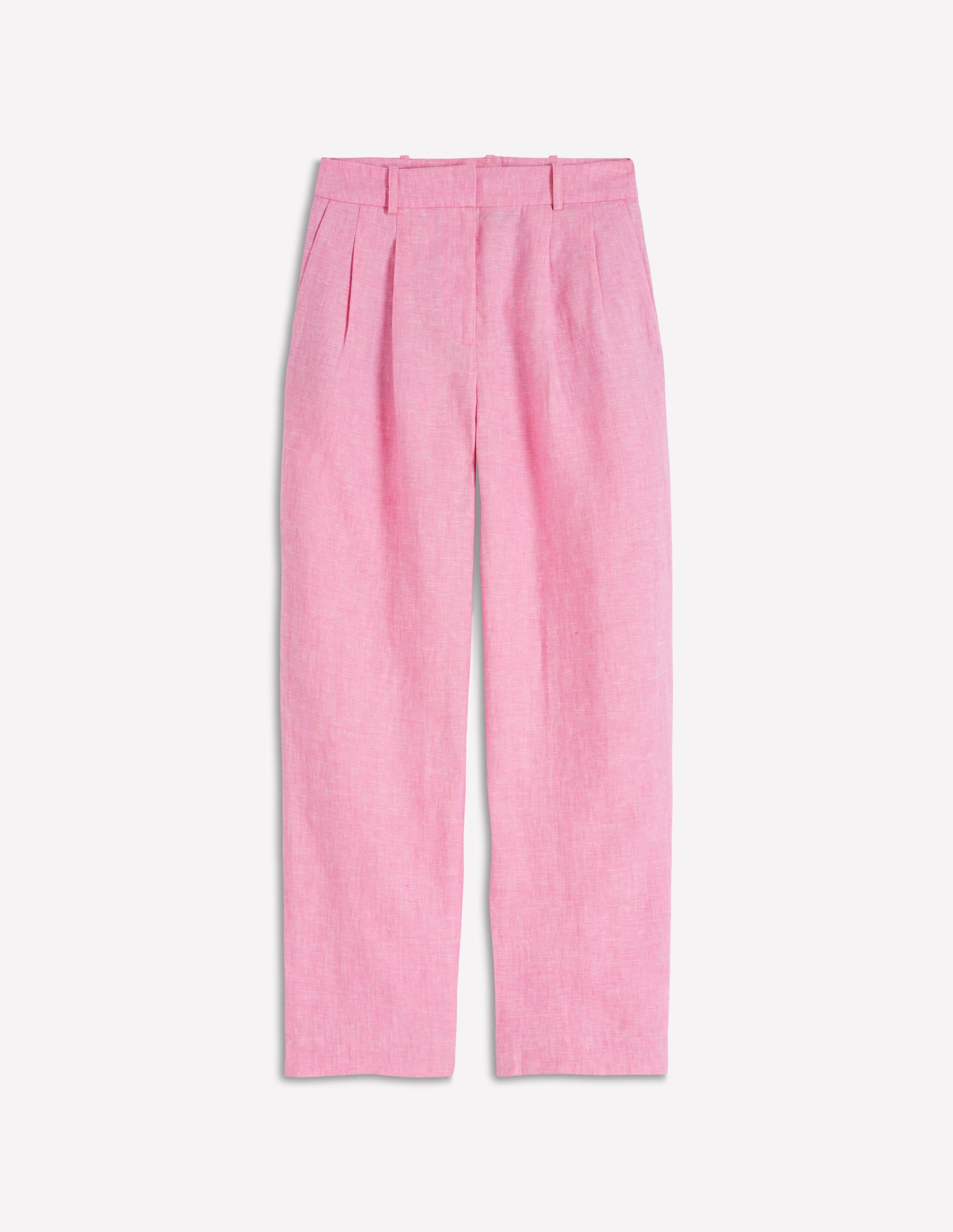 Bloomsbury Linen Pants - Meadowsweet Pink Chambray | Boden USA