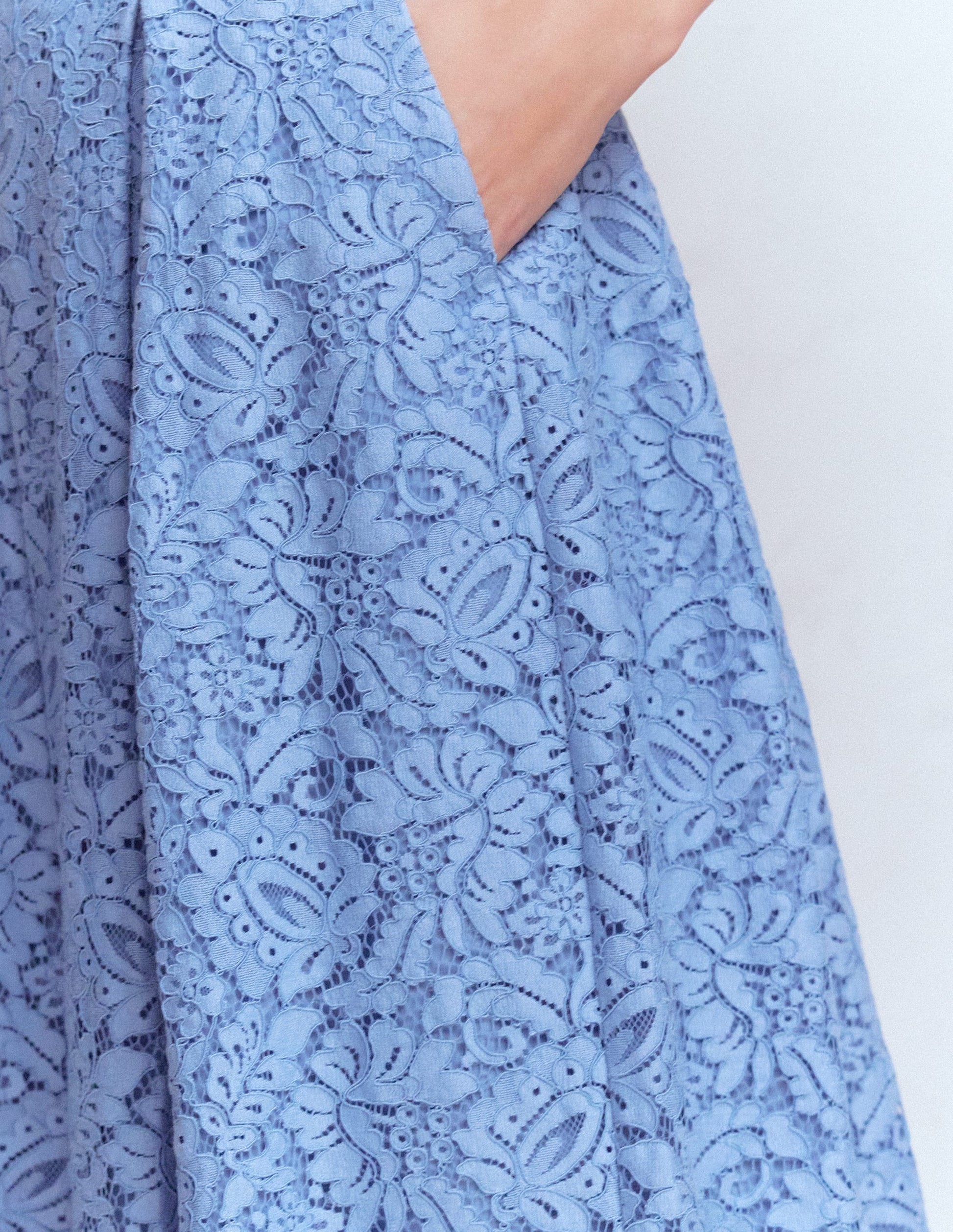 Verity Lace Skirt-Cornflower Blue-2
