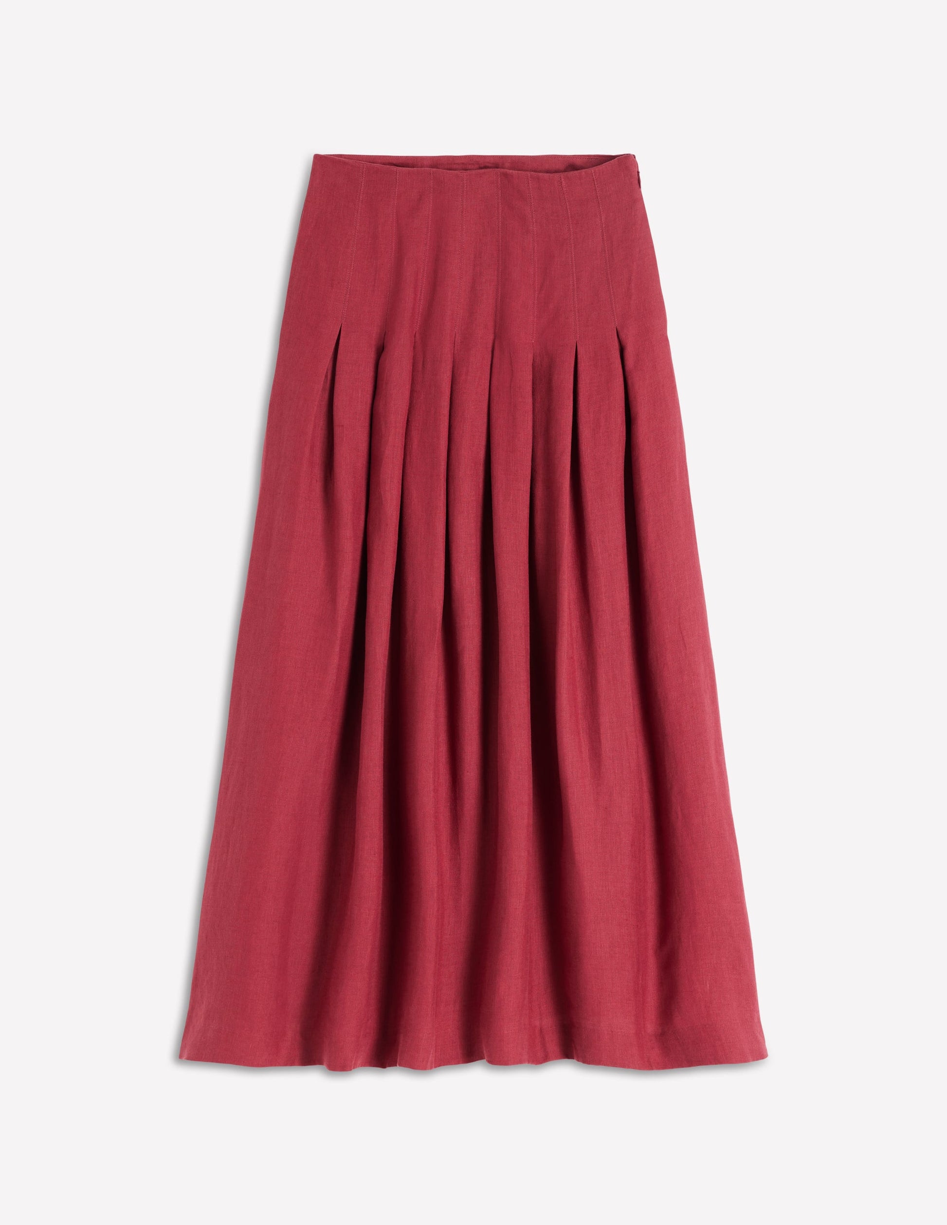 Valentina Linen Skirt-Red Pear-6