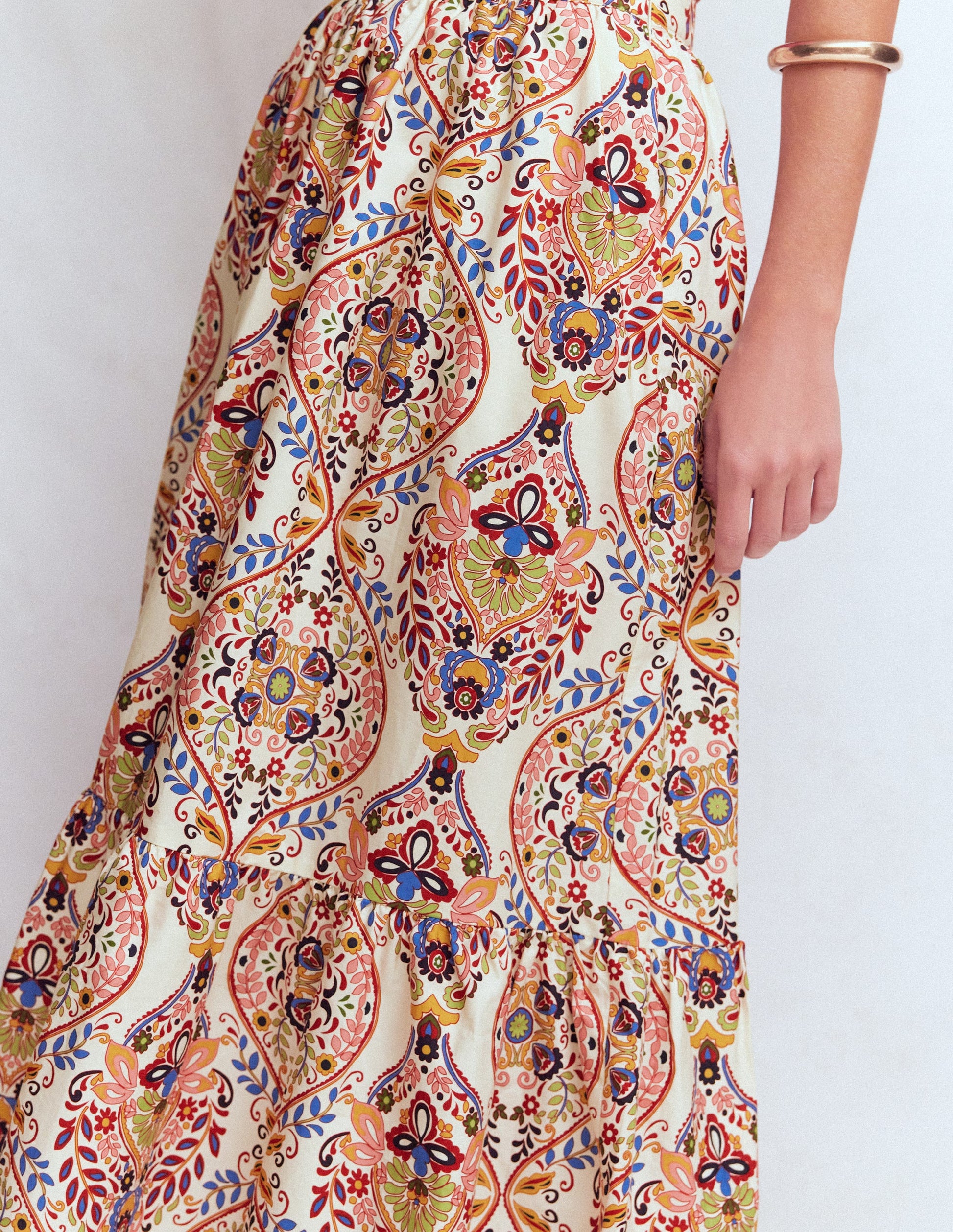 Abigail Poplin Maxi Skirt-Multi, Enchanted Gardenia-3