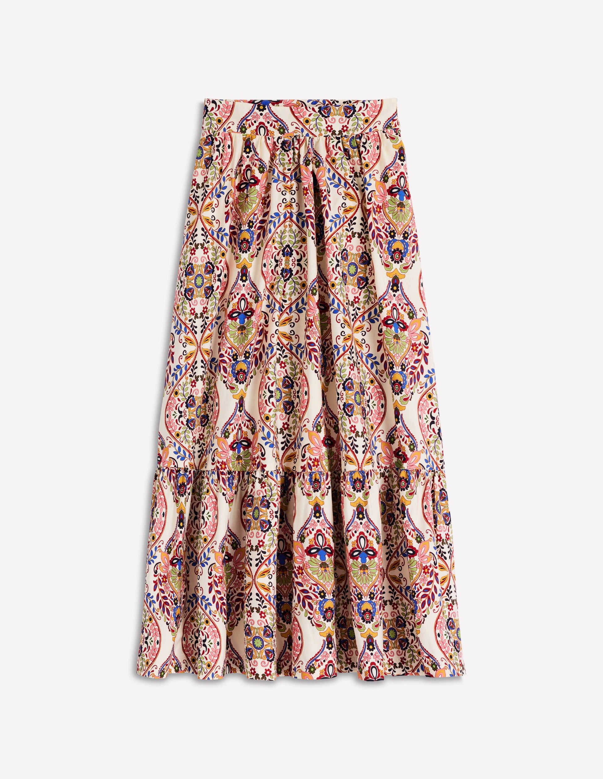 Abigail Poplin Maxi Skirt-Multi, Enchanted Gardenia-6