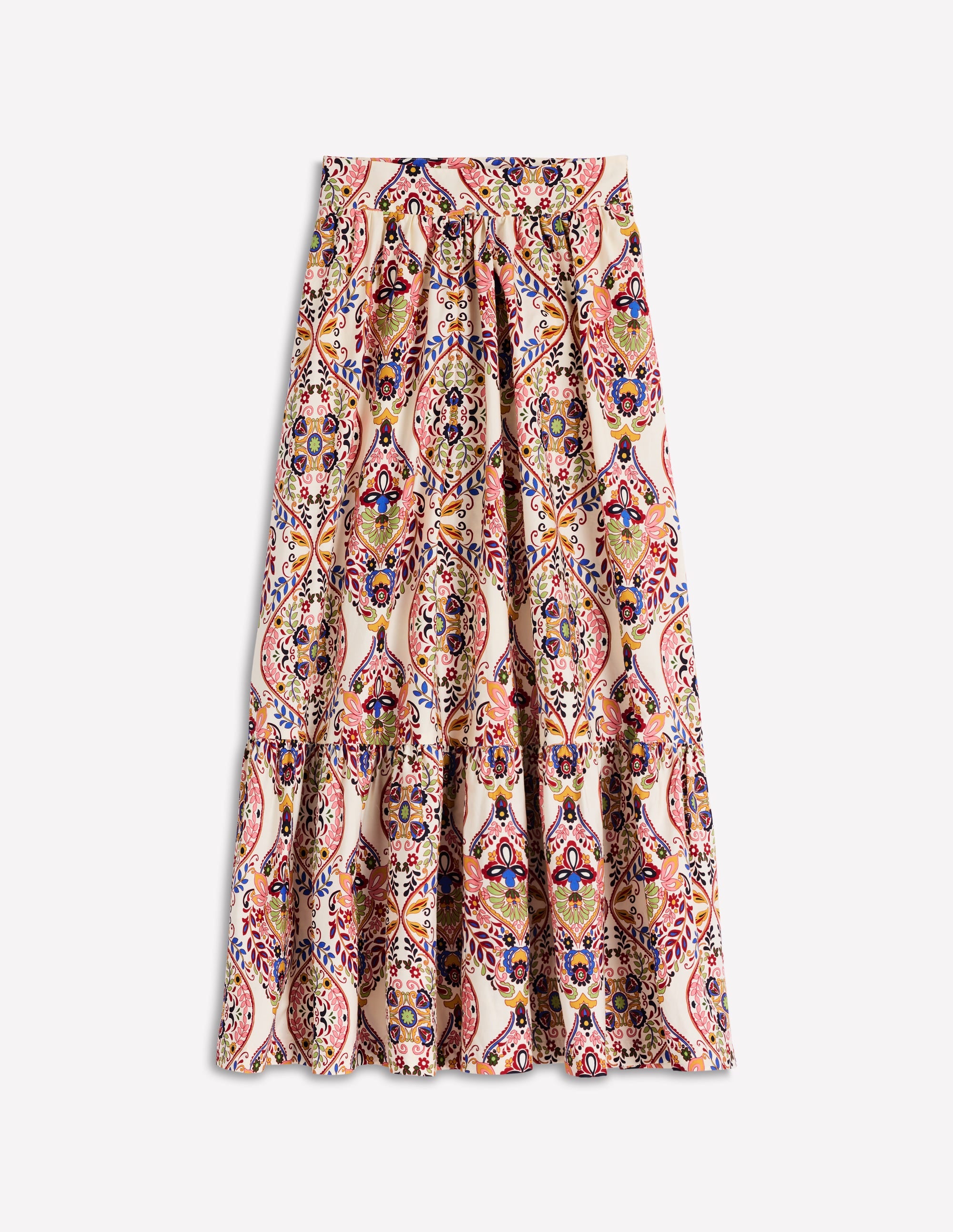 Abigail Poplin Maxi Skirt-Multi, Enchanted Gardenia - Image 6