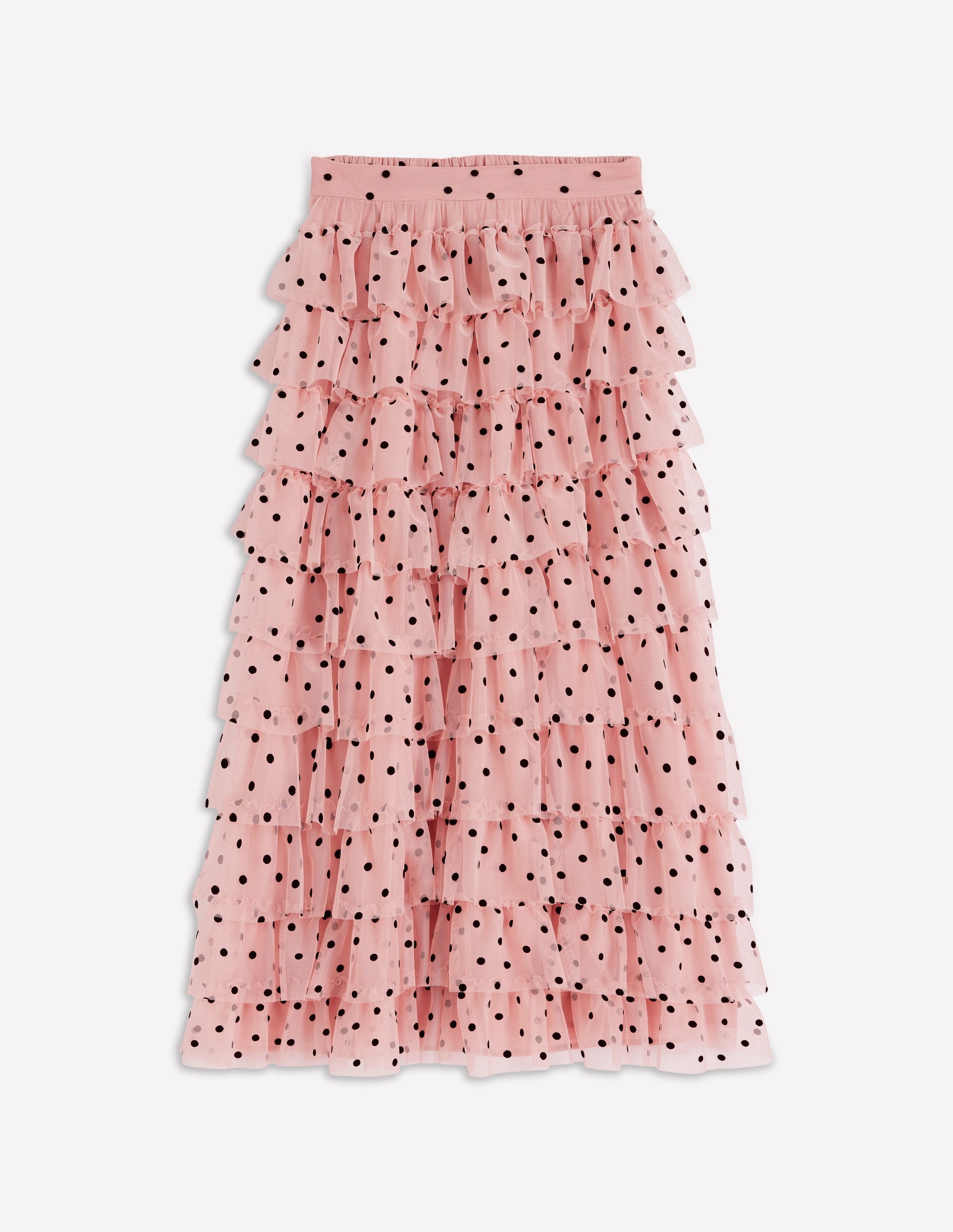 Tulle Tiered Skirt-Pink Painted Dot - Image 6
