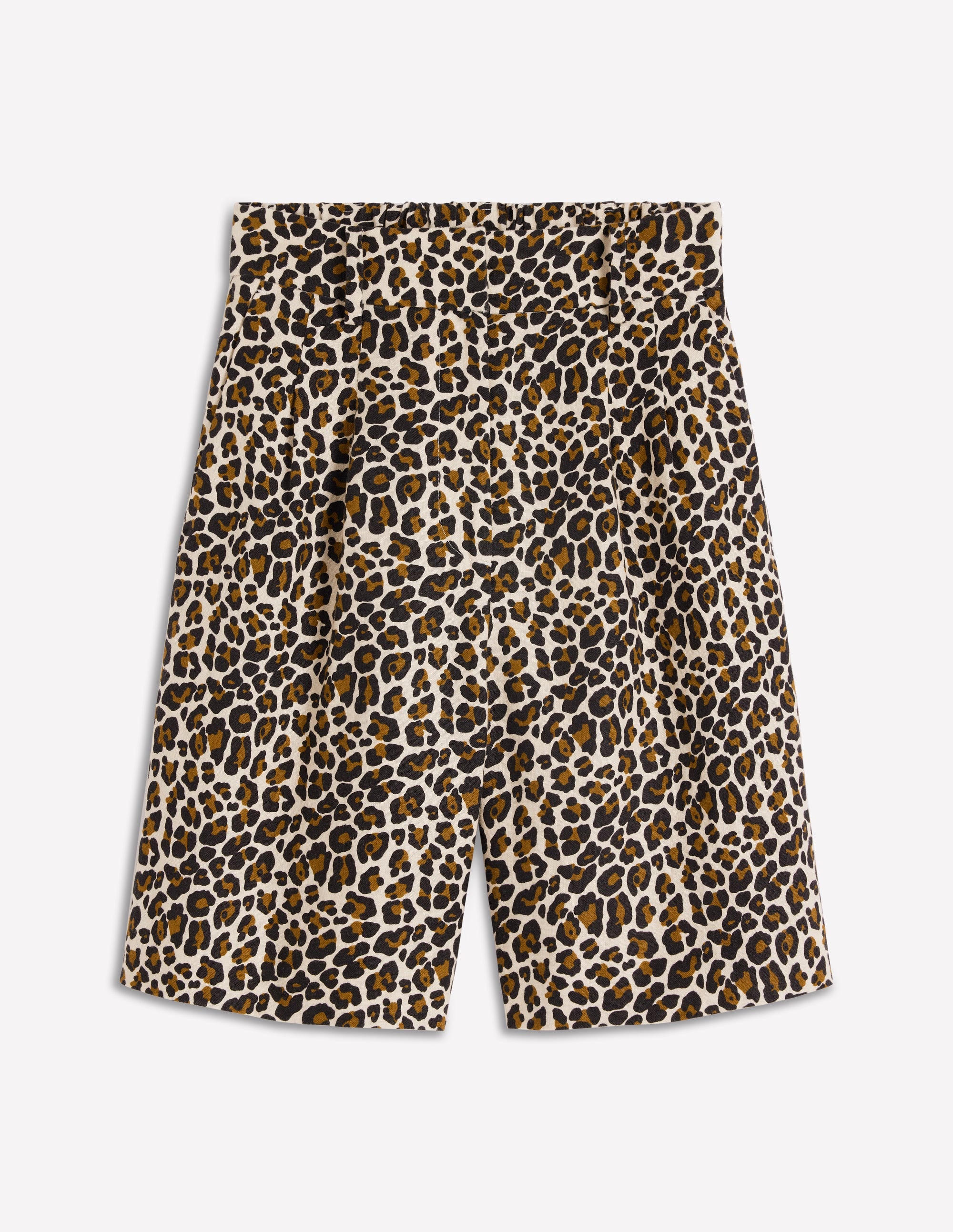 Kensington Linen Shorts-Almond Milk, Cheetah Pop - Image 7