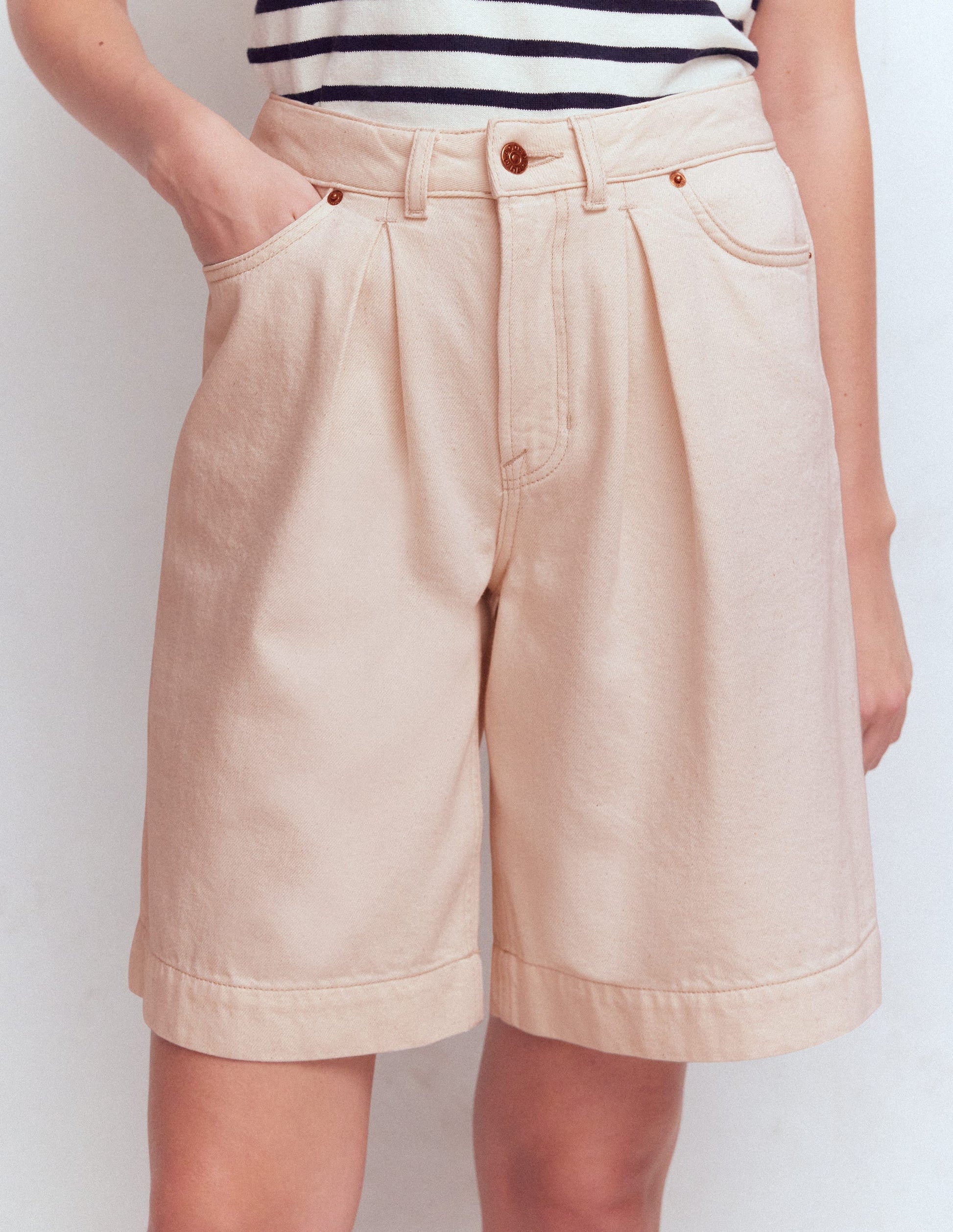 Denim Bermuda Short-Ecru-5